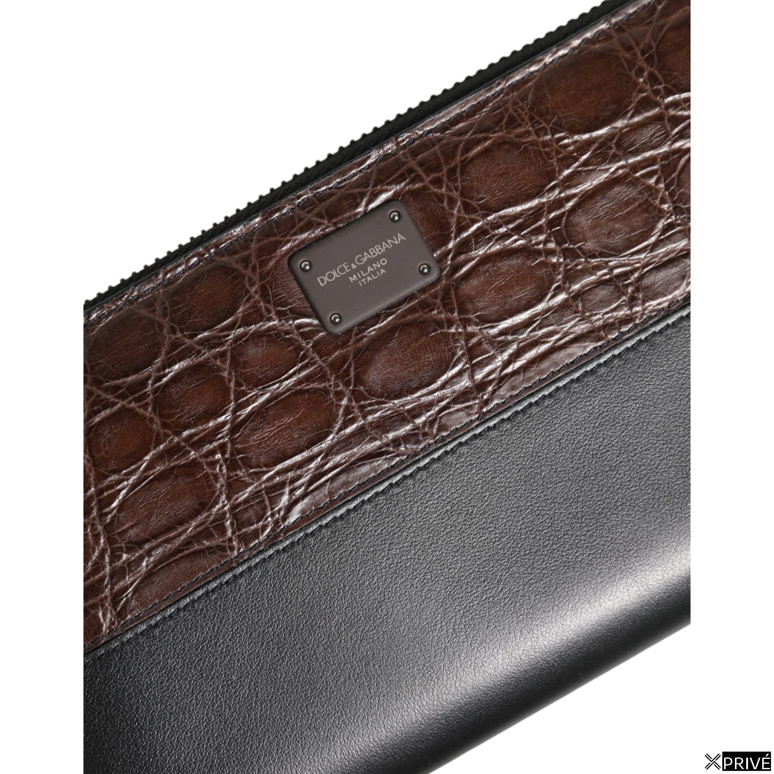 Portefeuille Noir et marron en Cuir — 6