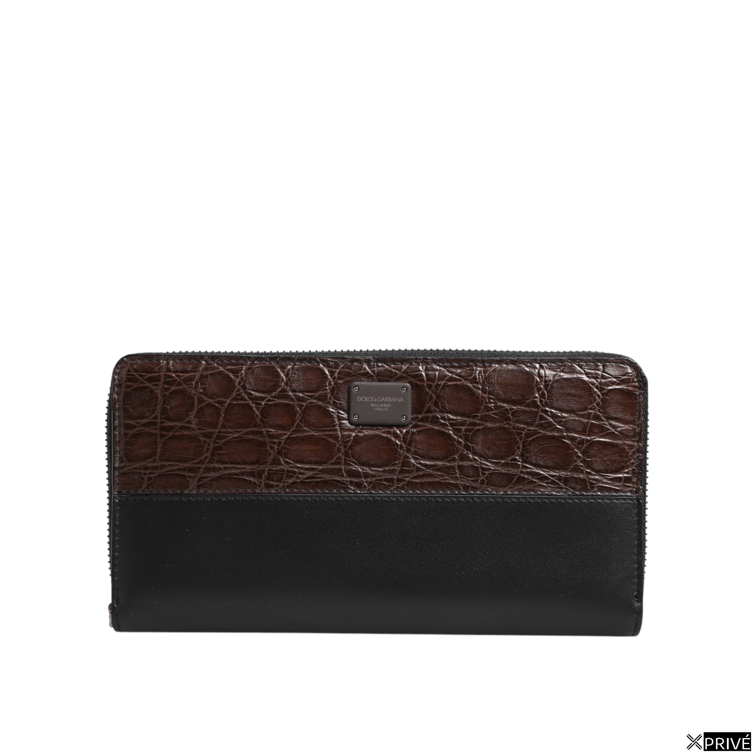 Portefeuille Noir et marron en Cuir — 1