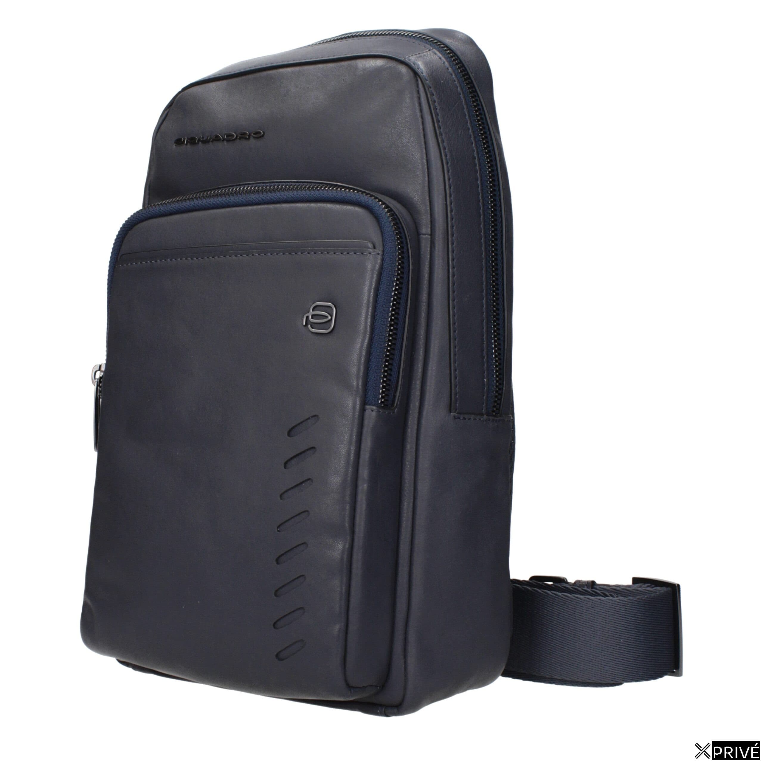 Sac porté croisé bleu en Cuir — 2