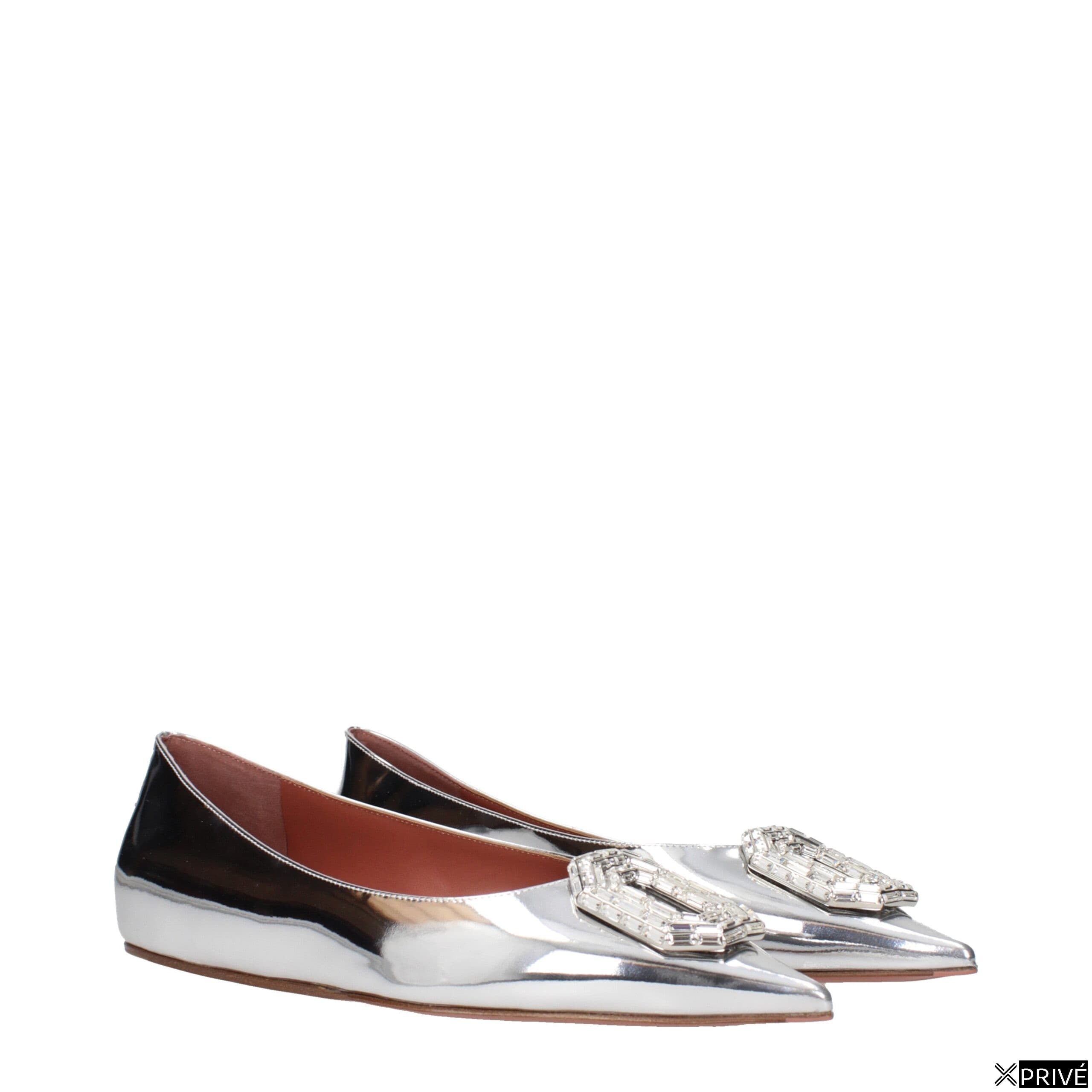 Chaussures plates grises en Cuir — 2