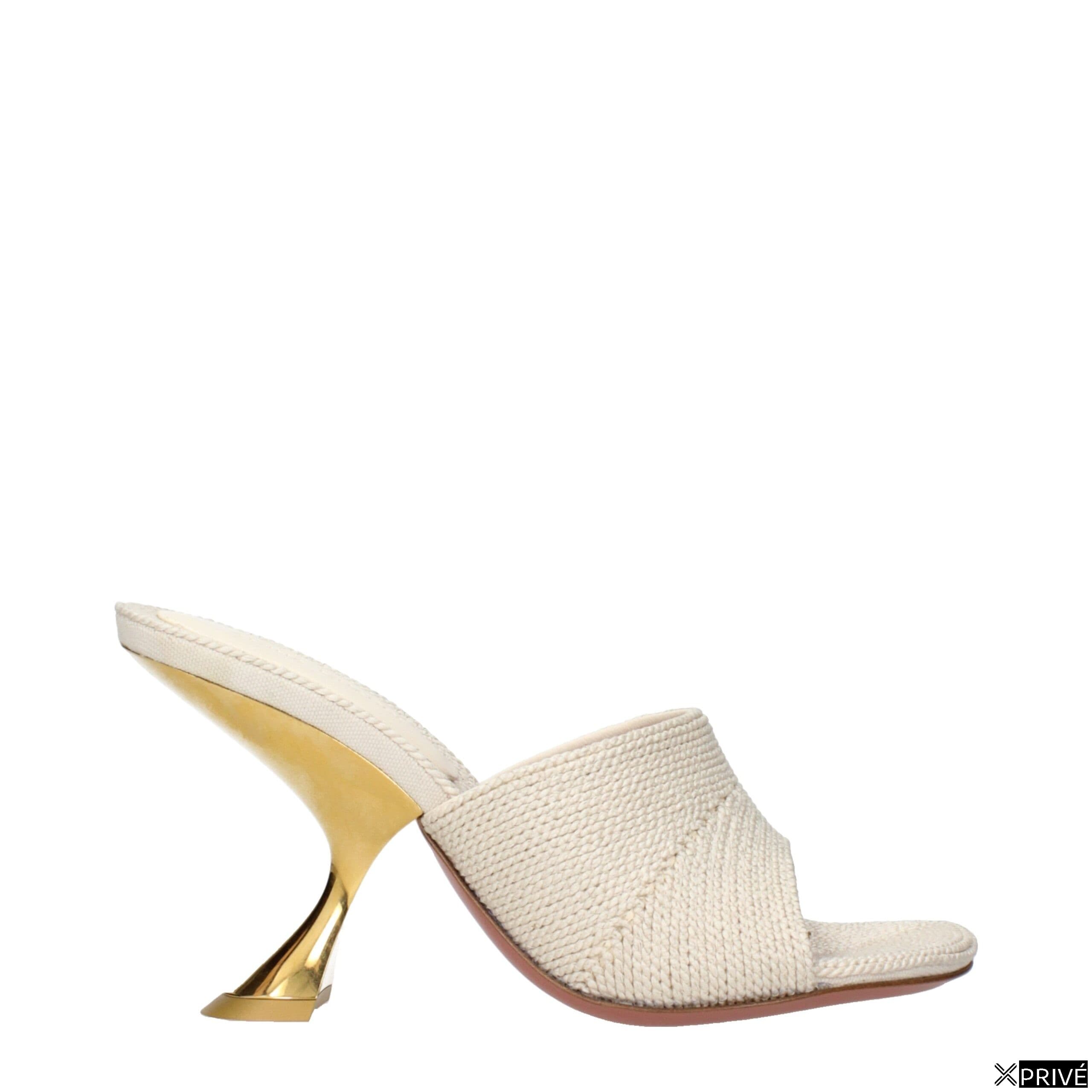 Sandales beiges en Tissu — 1