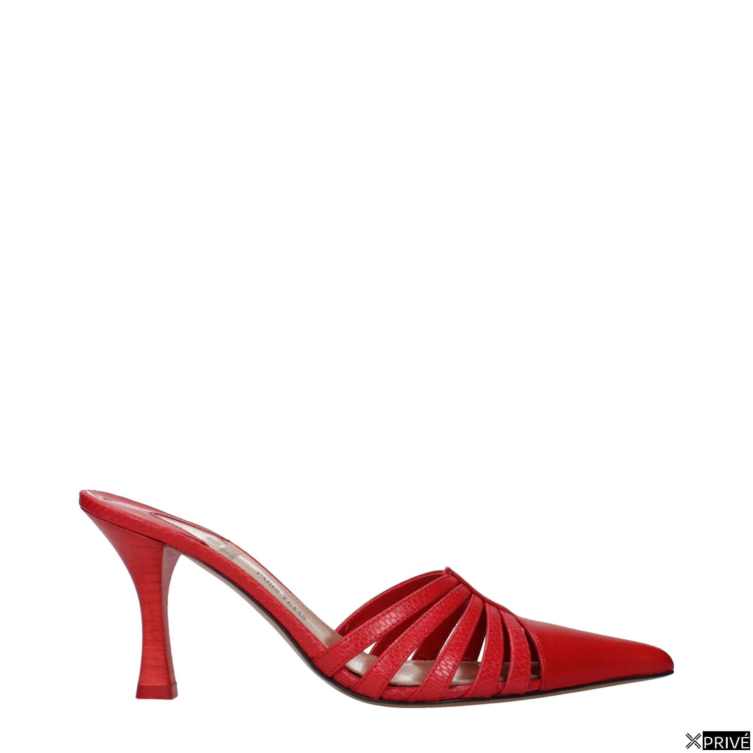 Sandales rouges en Cuir — 1