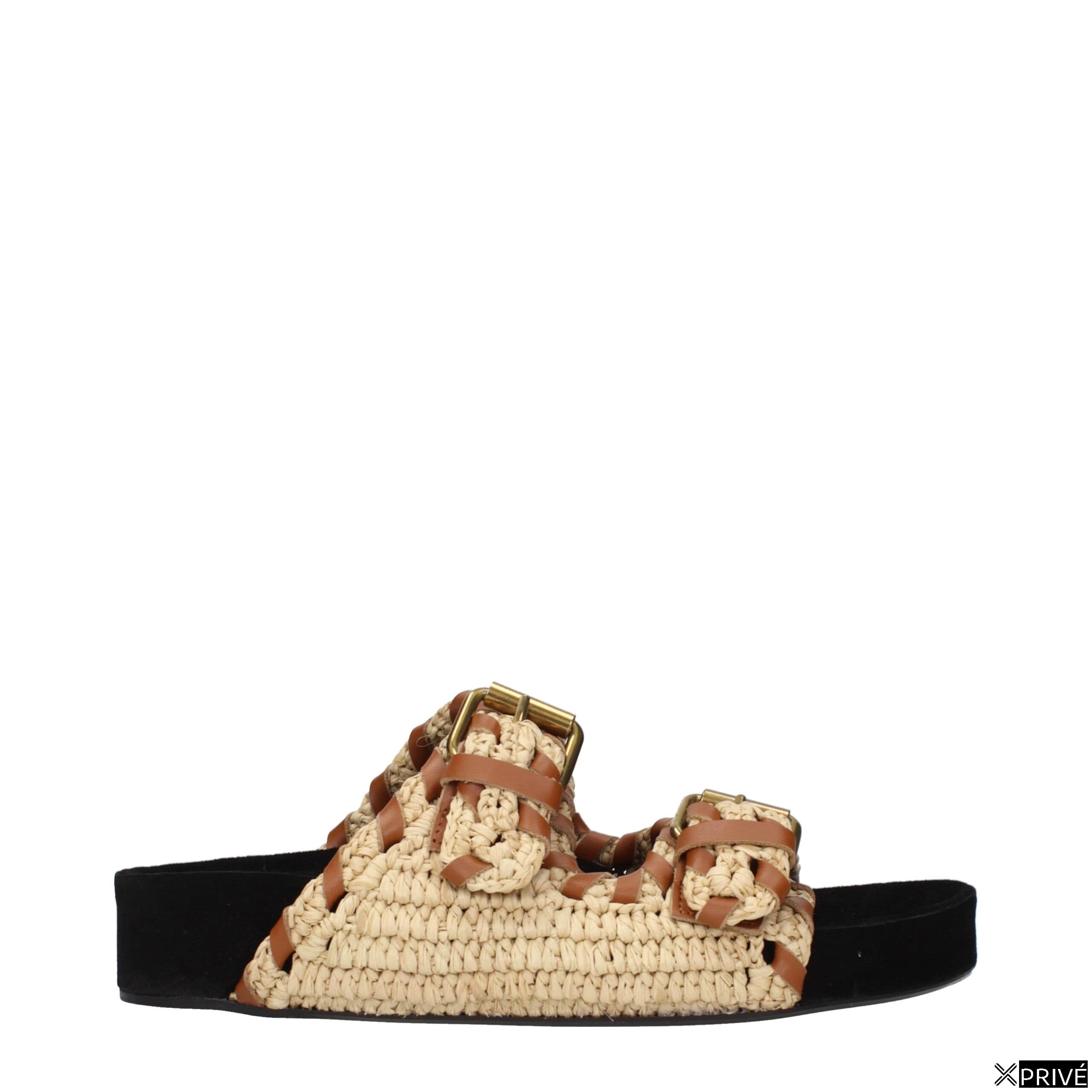 Sandales beiges en Raphia — 1