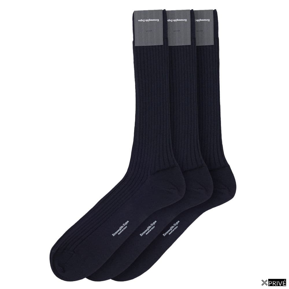 Chaussettes bleu marine en Laine — 1