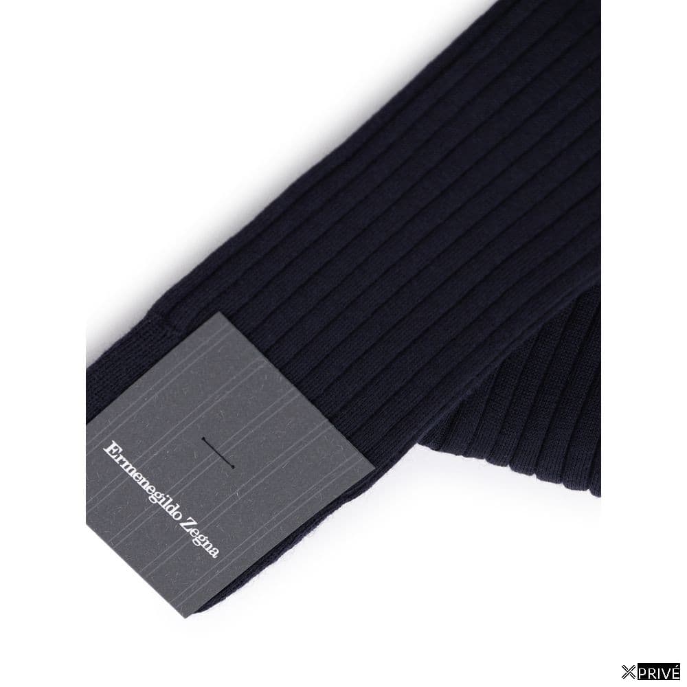 Chaussettes bleu marine en Laine — 3