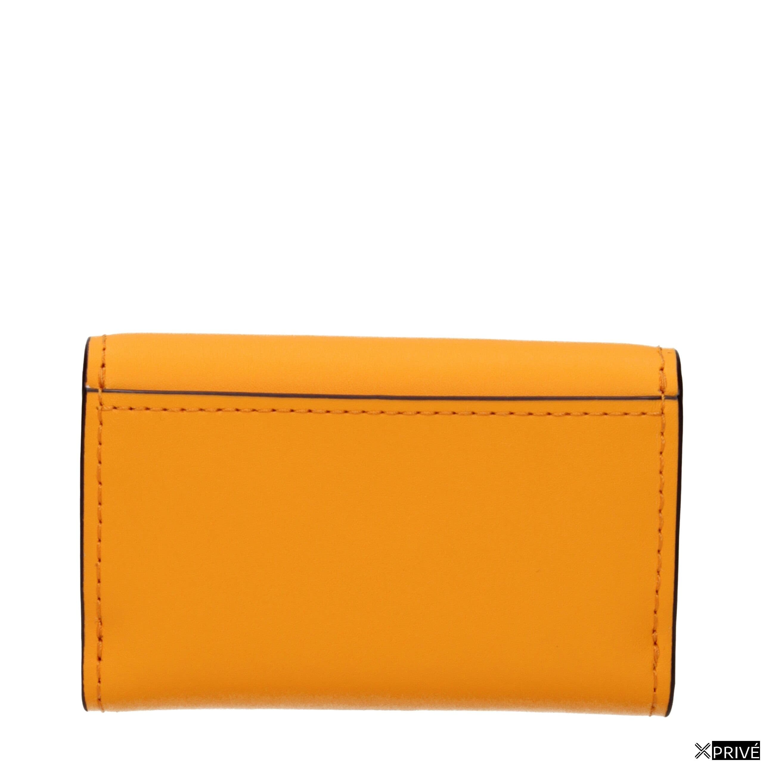 Portefeuille orange en Cuir — 2