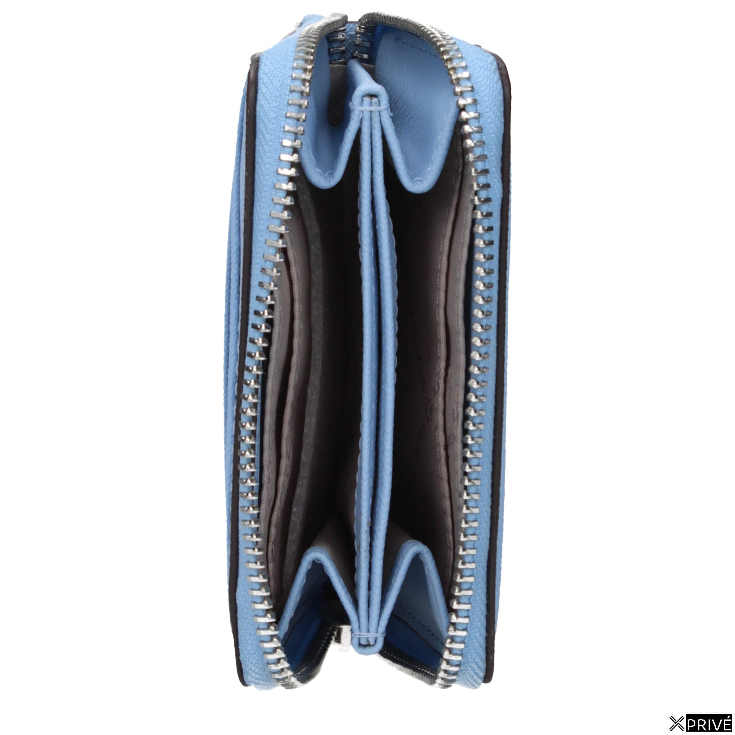 Portefeuille bleu clair en Cuir — 3