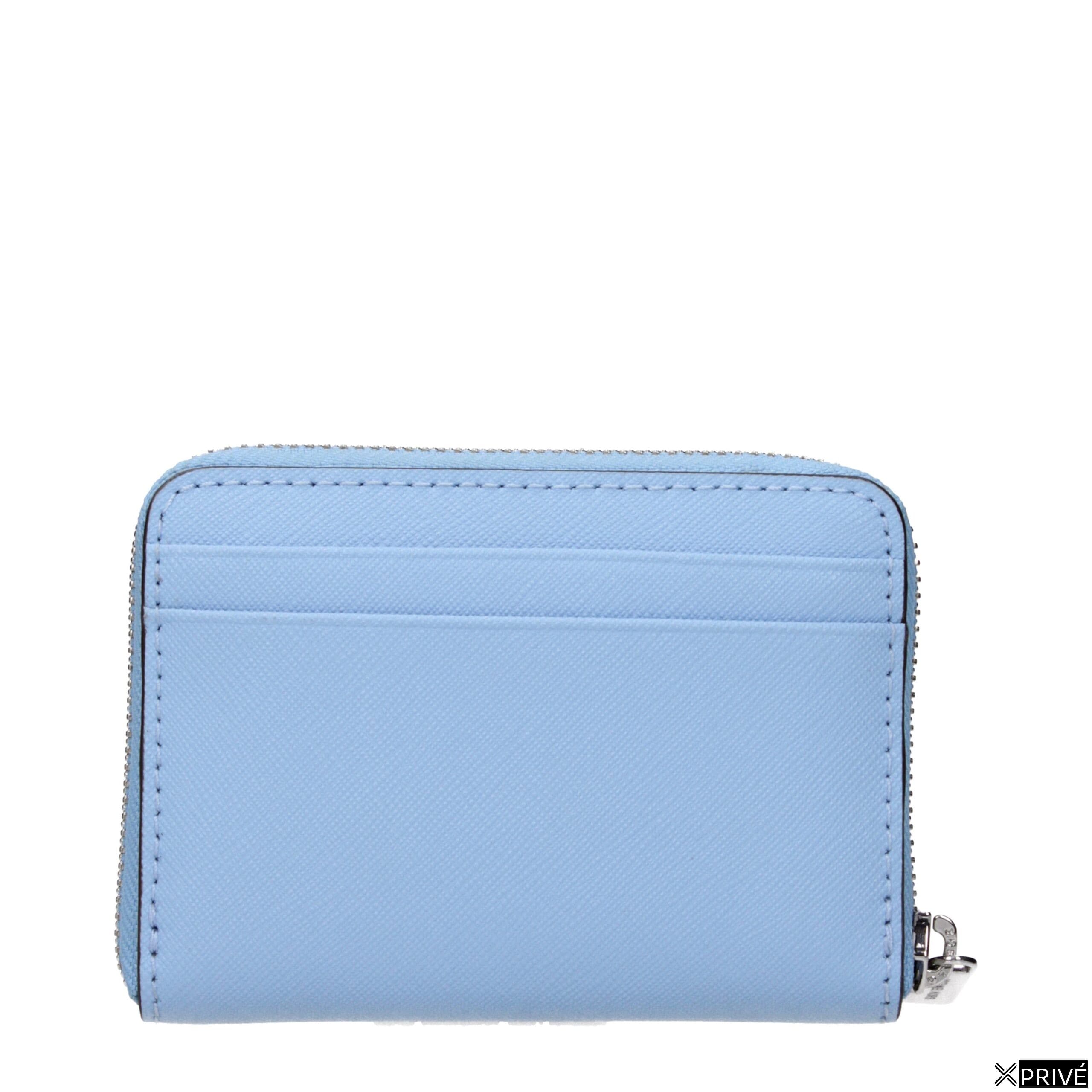 Portefeuille bleu clair en Cuir — 2
