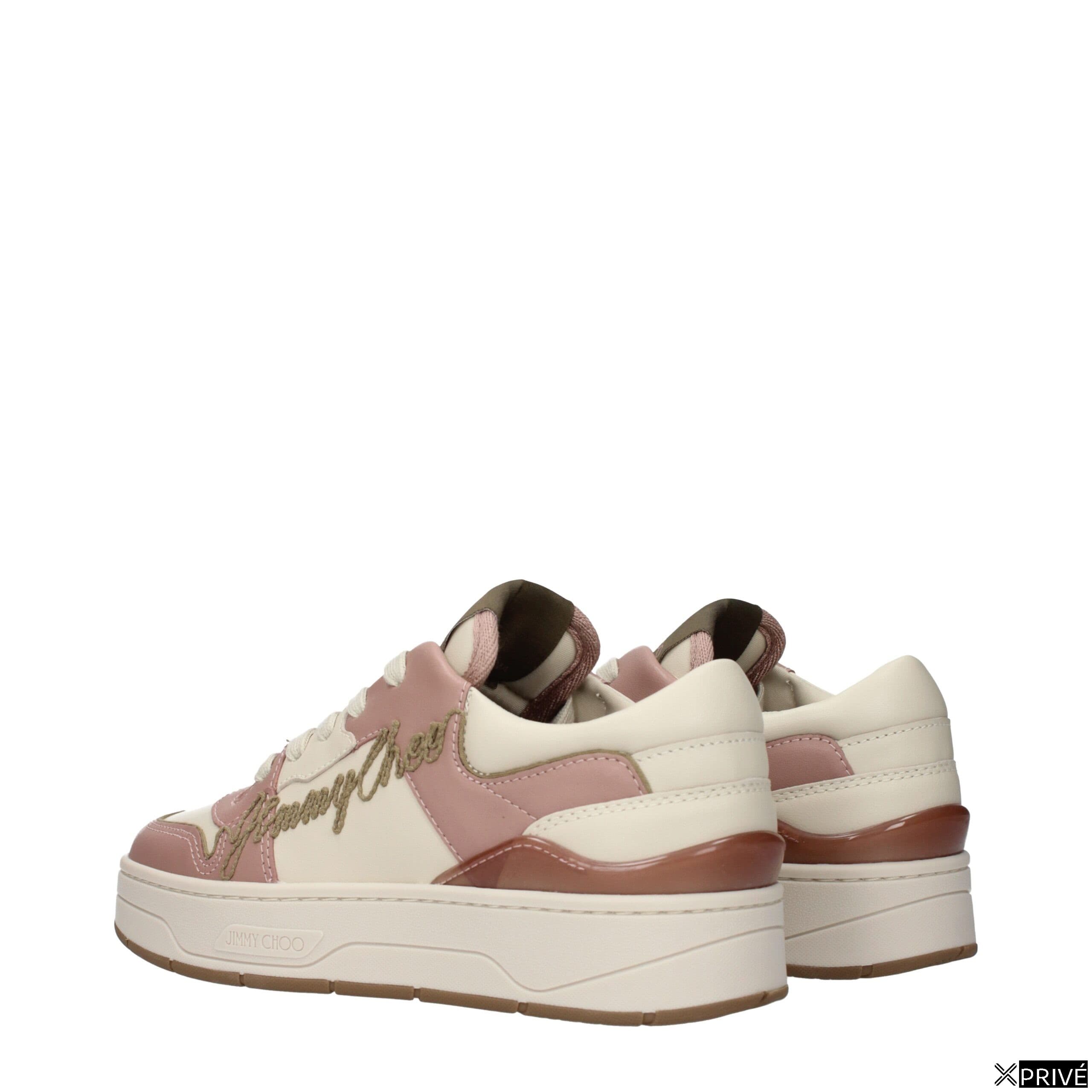 Chaussures de sport roses en Cuir — 4