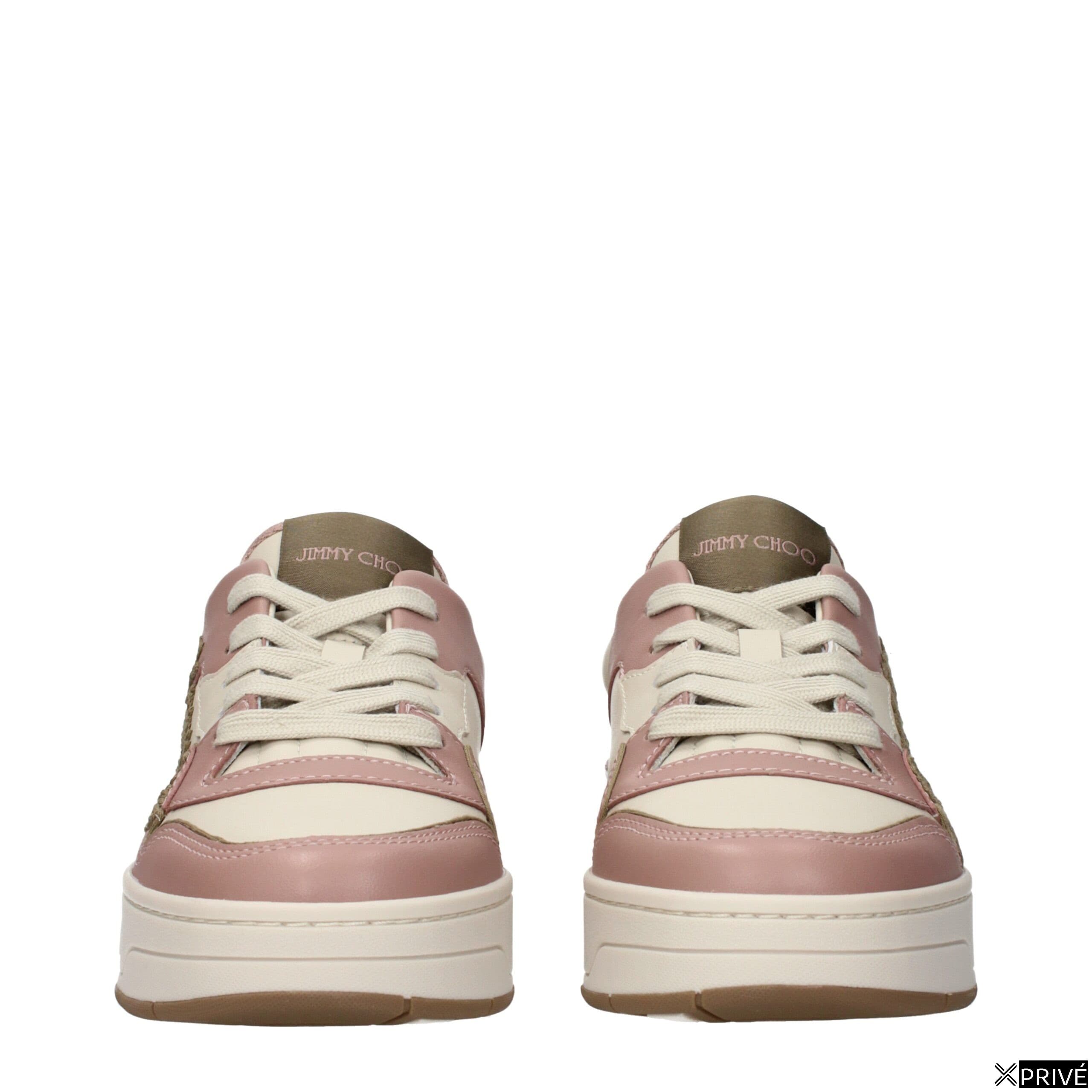 Chaussures de sport roses en Cuir — 3