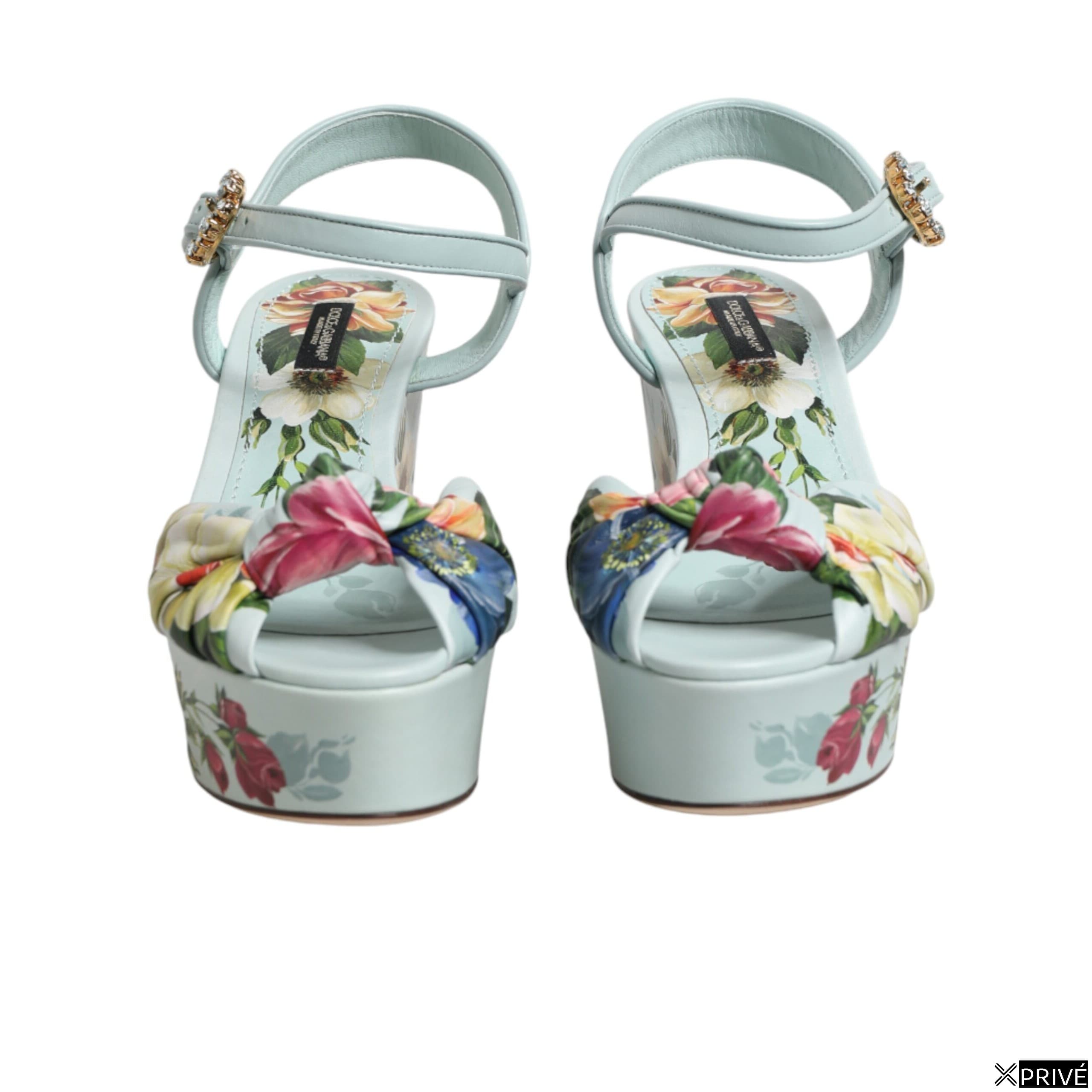 Chaussures compensées vertes en 100lf — 3