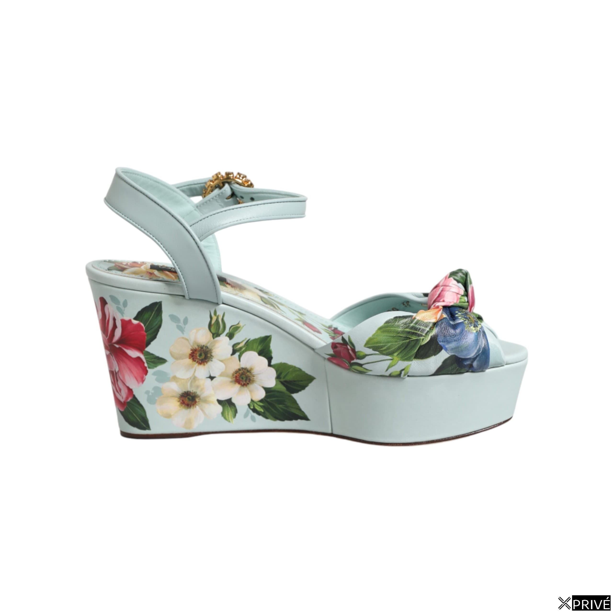 Chaussures compensées vertes en 100lf — 1