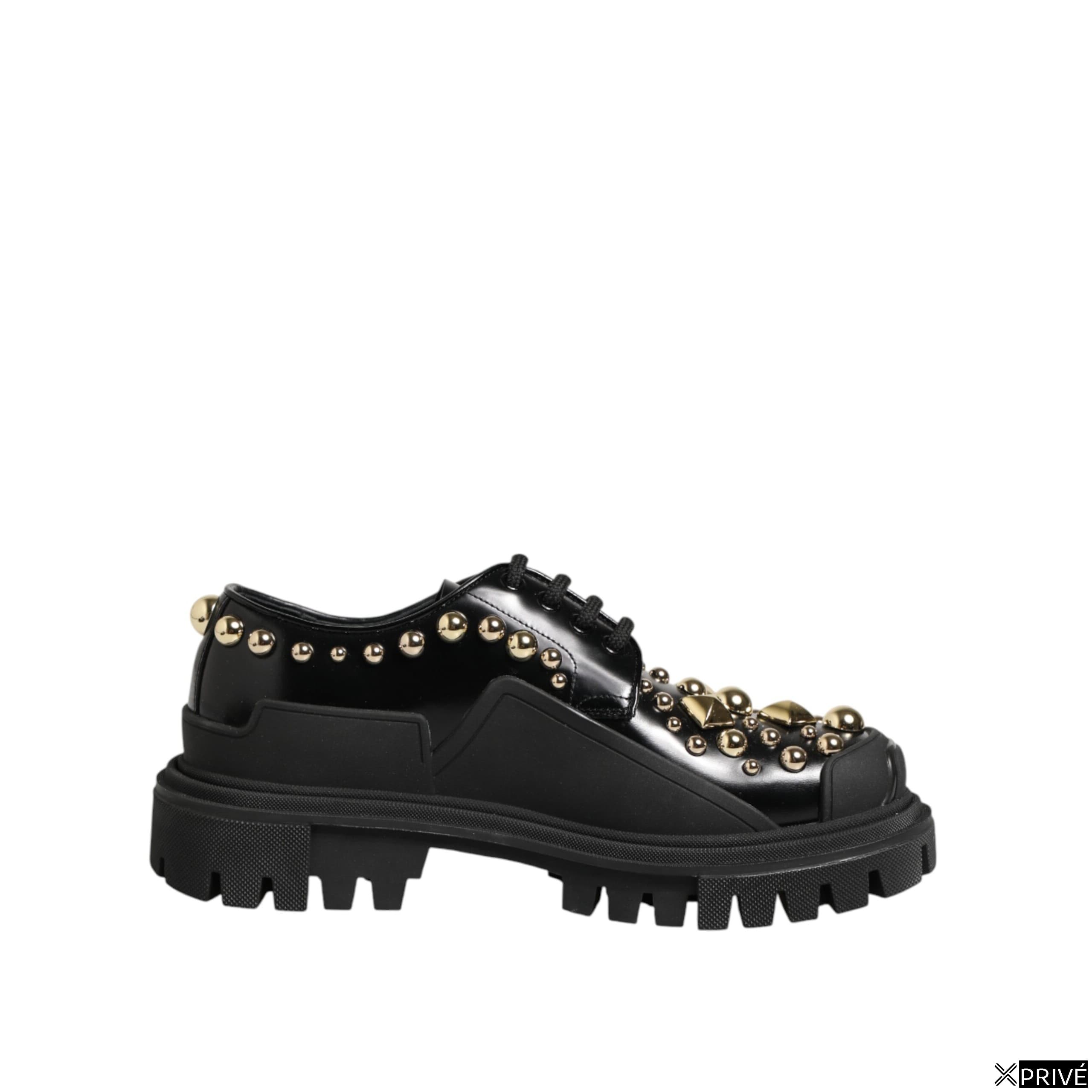 Chaussures plates noires en 100lf — 1