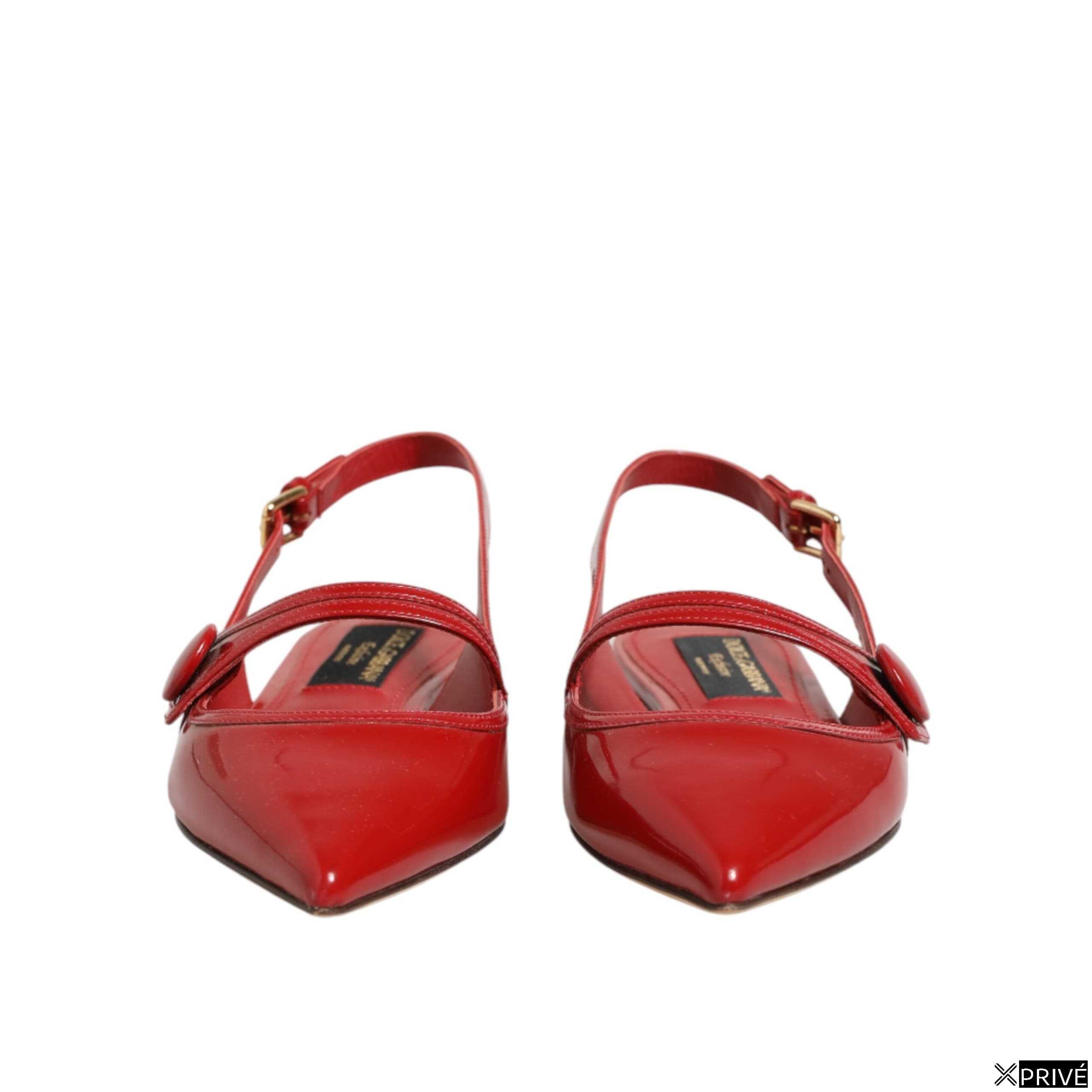 Chaussures plates rouges en 100lf — 3