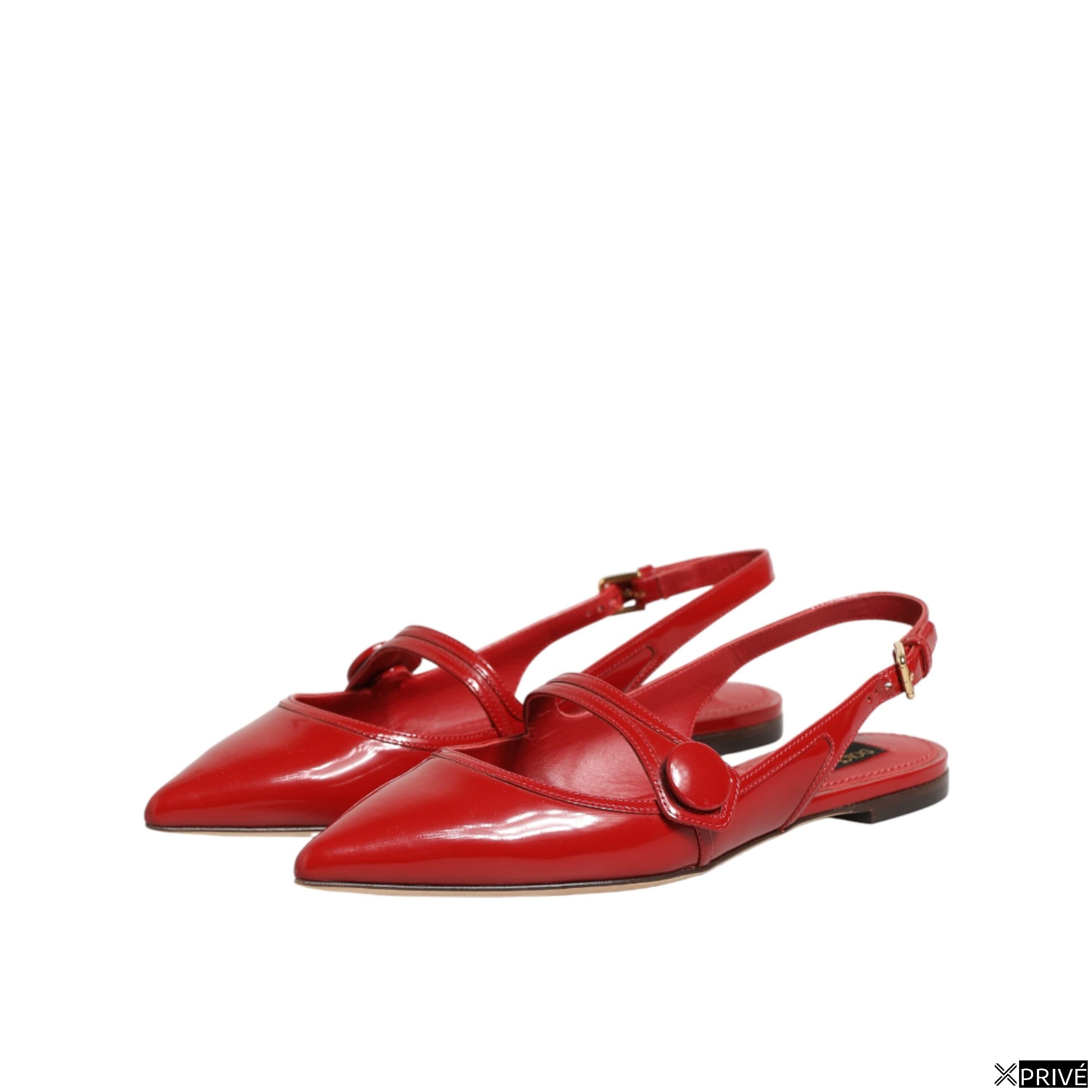 Chaussures plates rouges en 100lf — 5