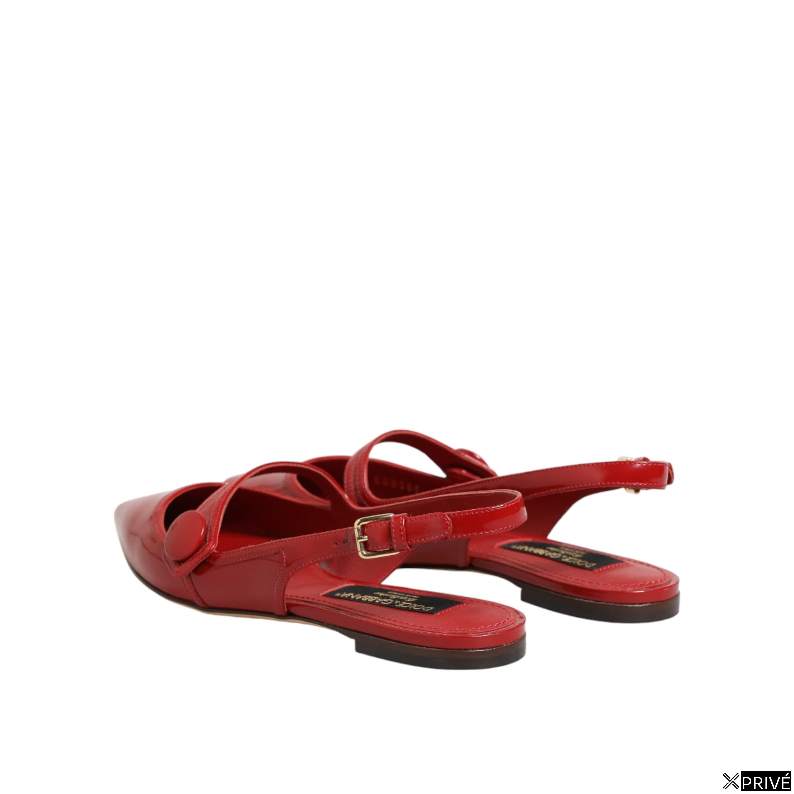 Chaussures plates rouges en 100lf — 6
