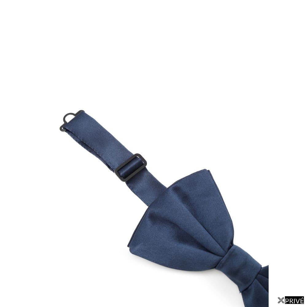Cravate et nœud papillon bleu en Soie — 2