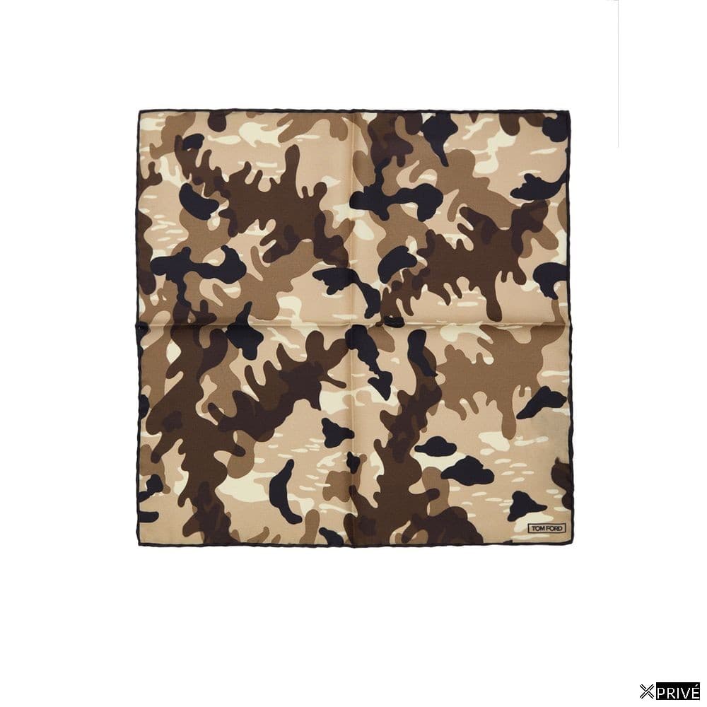 Mouchoir beige en Soie — 1