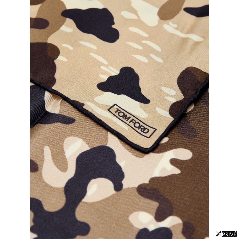 Mouchoir beige en Soie — 2