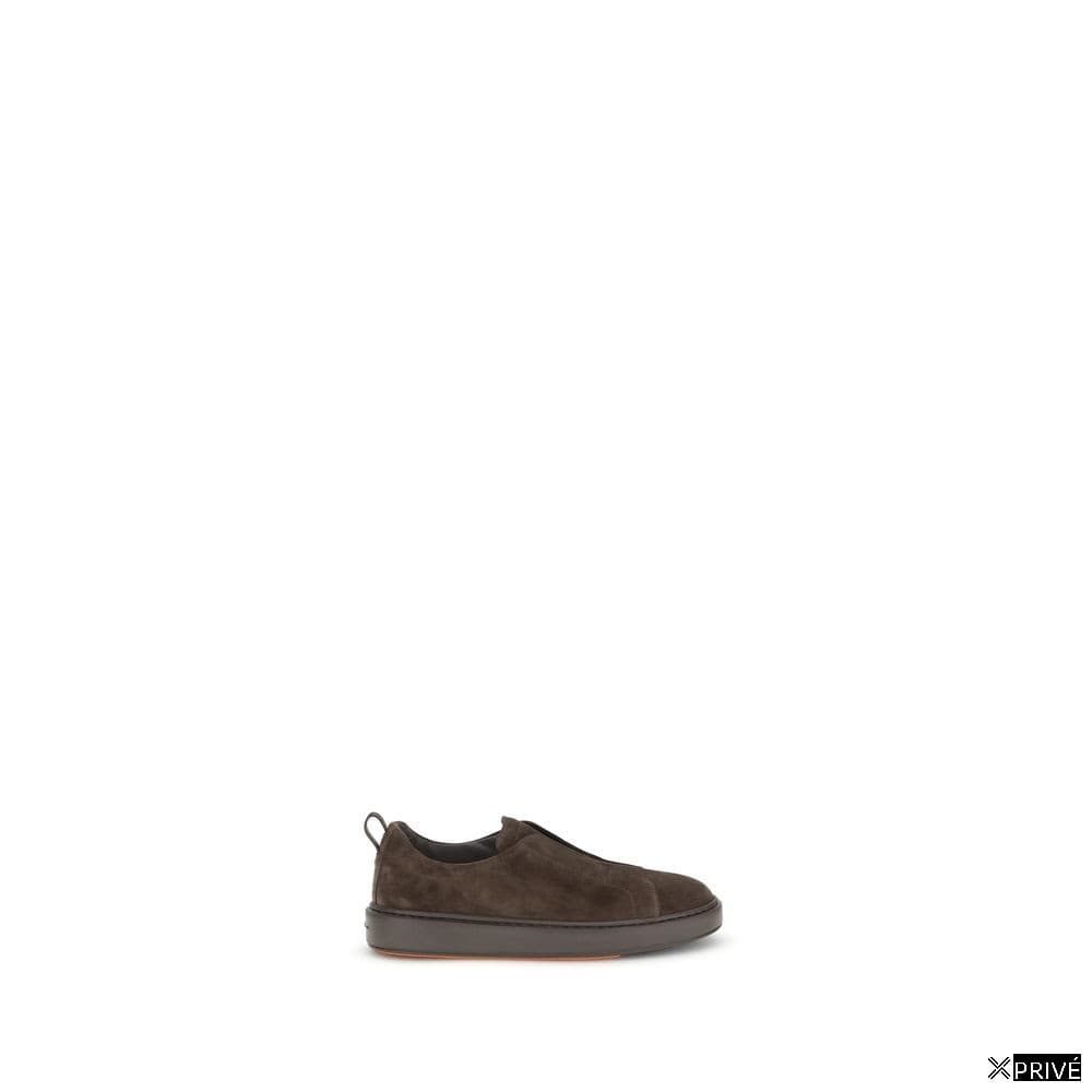 Chaussures de sport brunes — 1
