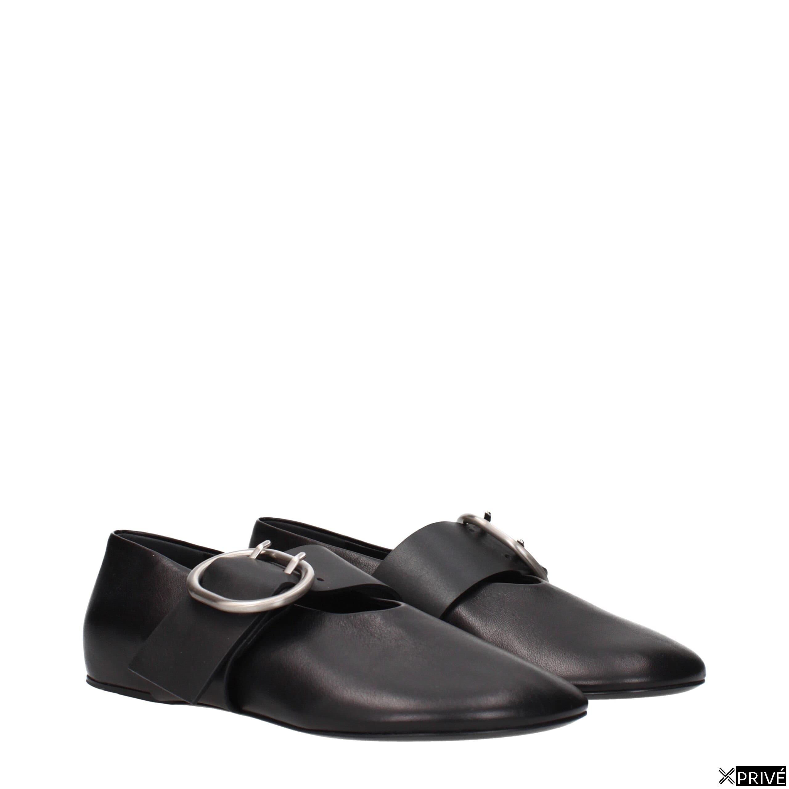 Chaussures plates noires en Cuir — 2