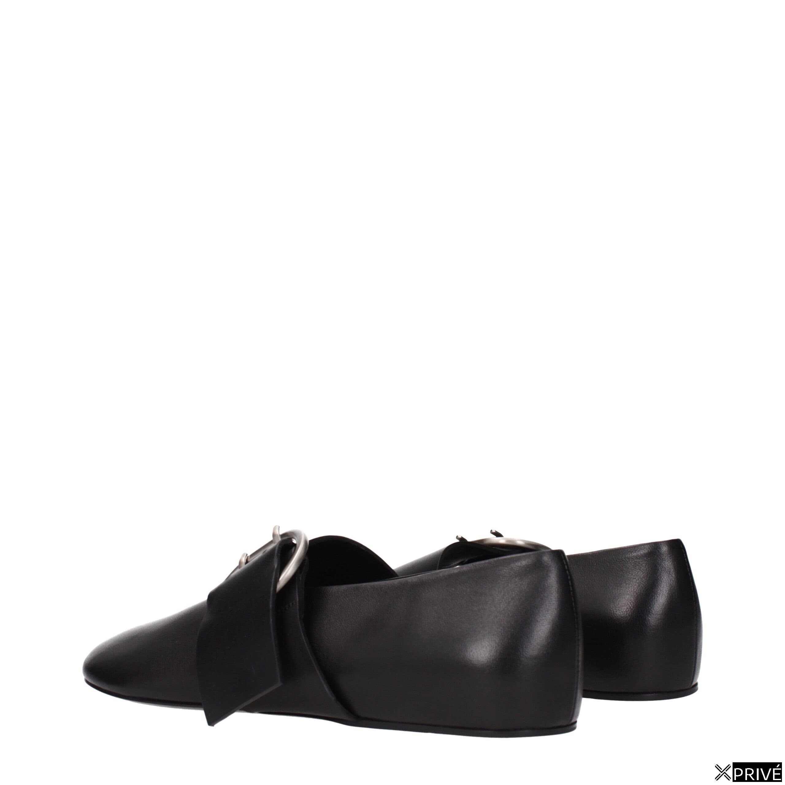 Chaussures plates noires en Cuir — 4