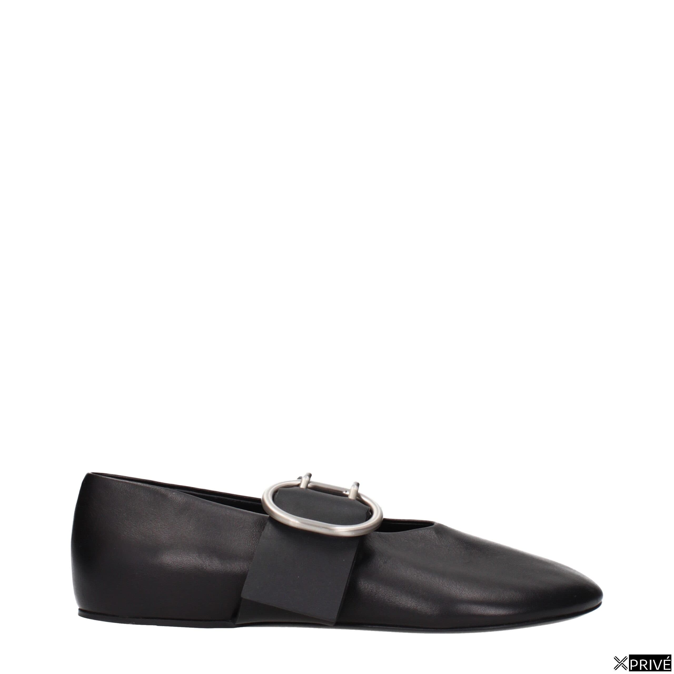 Chaussures plates noires en Cuir — 1