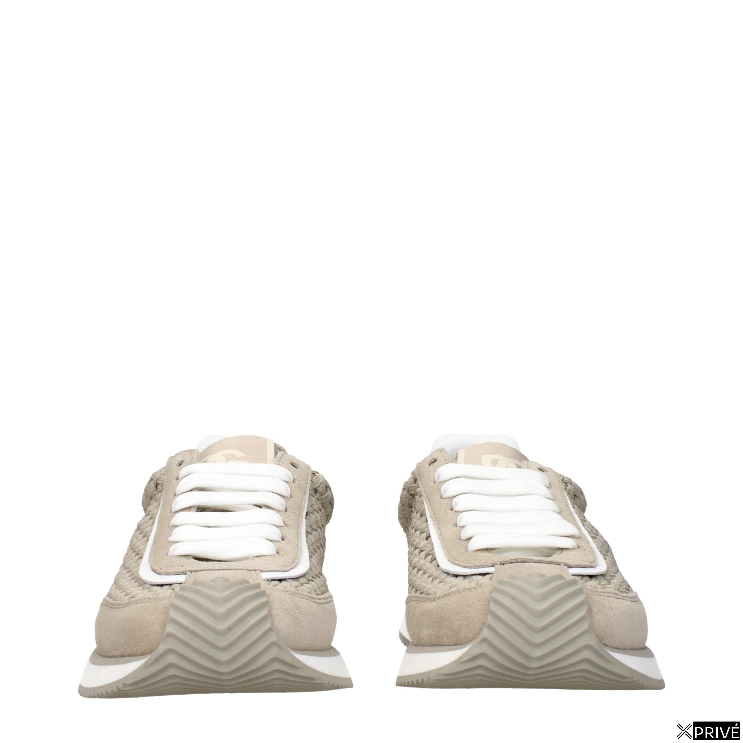 Chaussures de sport beiges en Tissu — 3