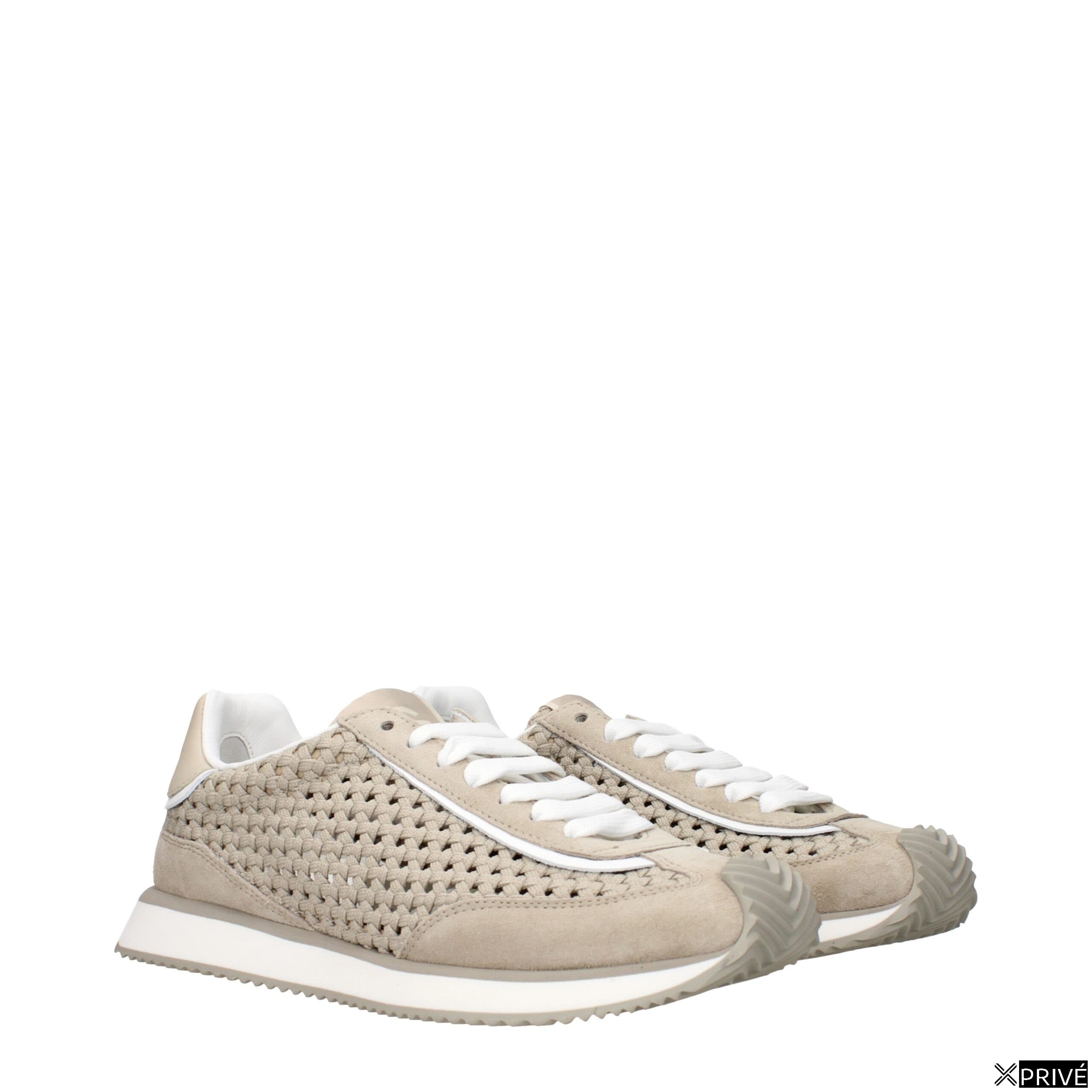 Chaussures de sport beiges en Tissu — 2