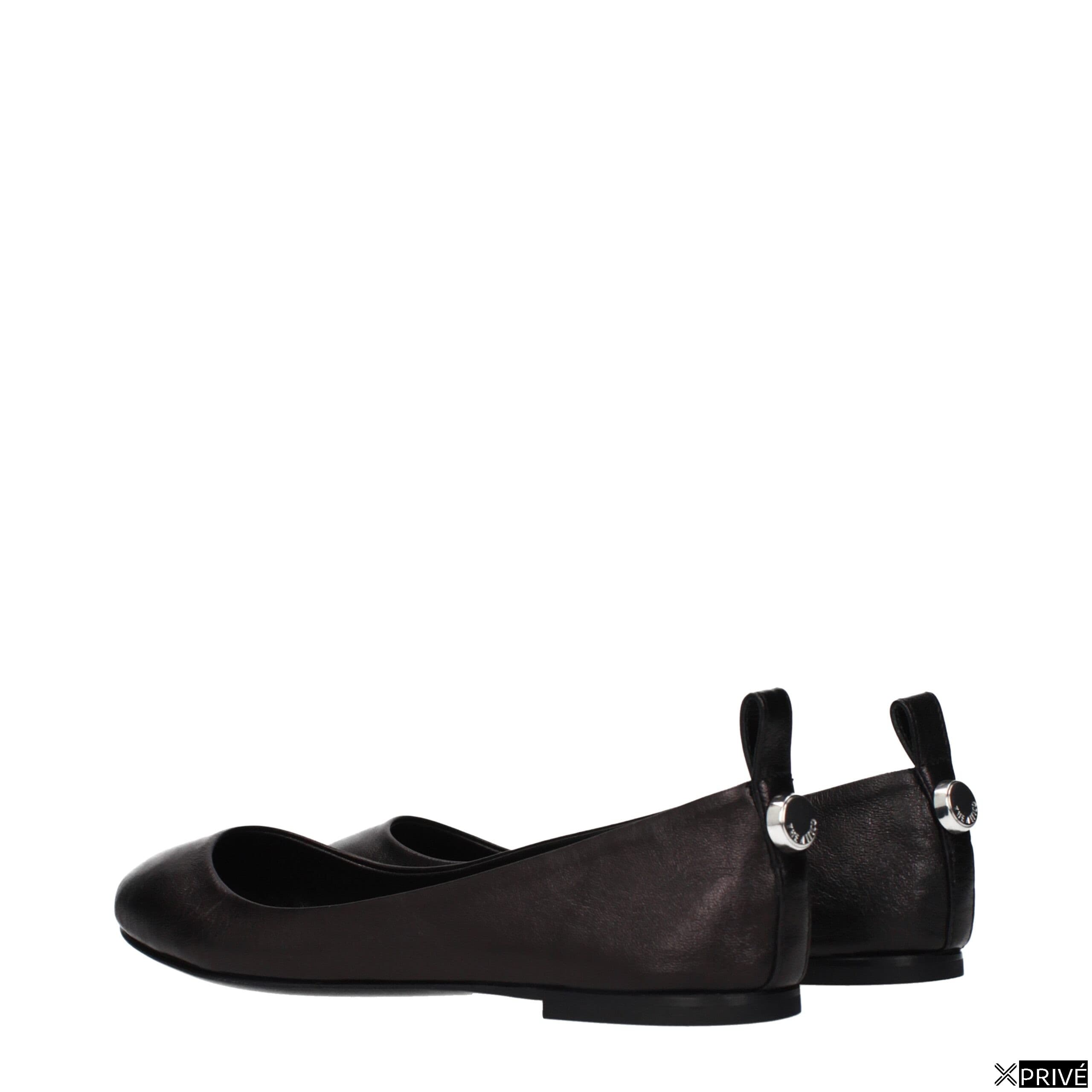 Chaussures plates noires en Cuir — 4