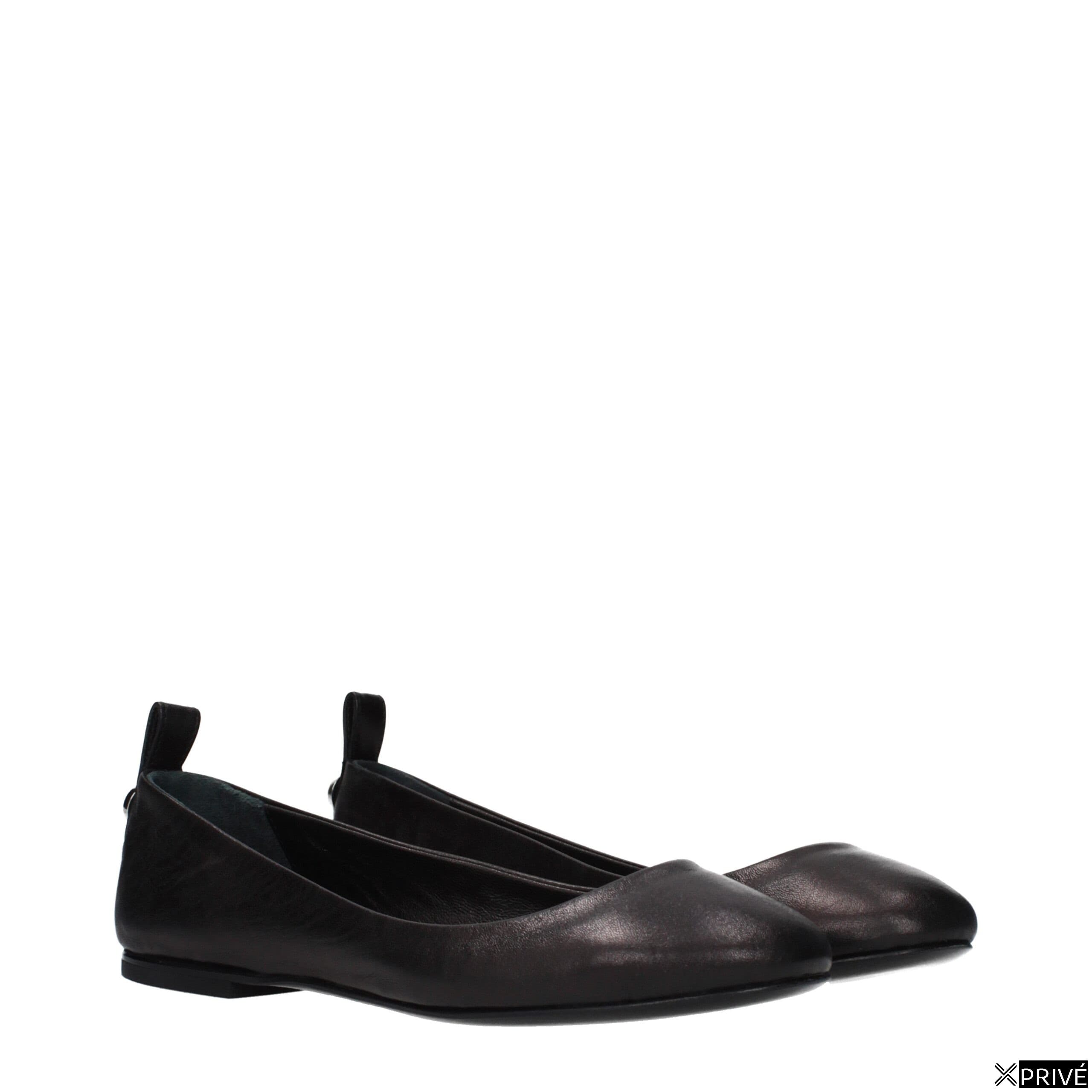 Chaussures plates noires en Cuir — 2