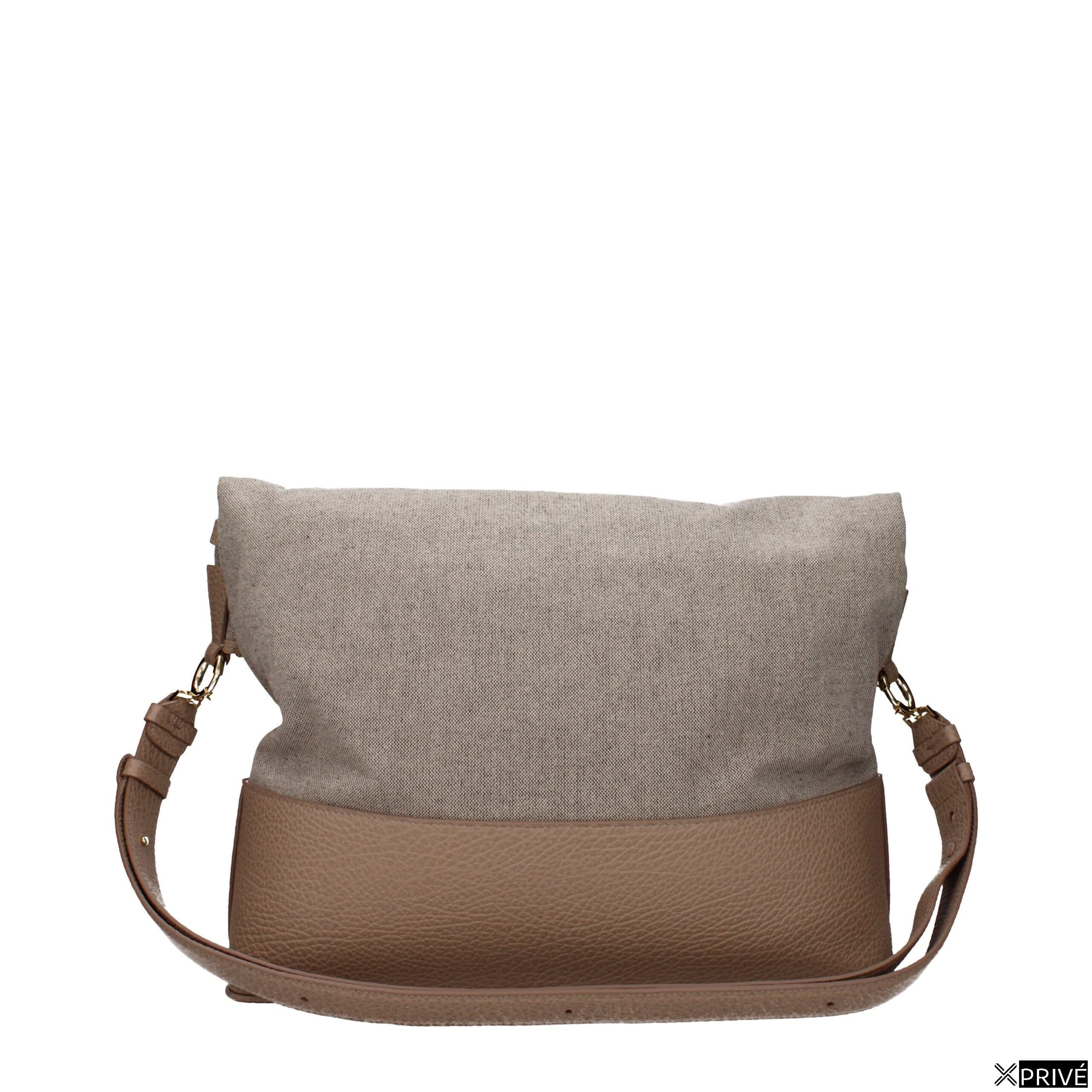 Sac bandoulière beige en Tissu — 3