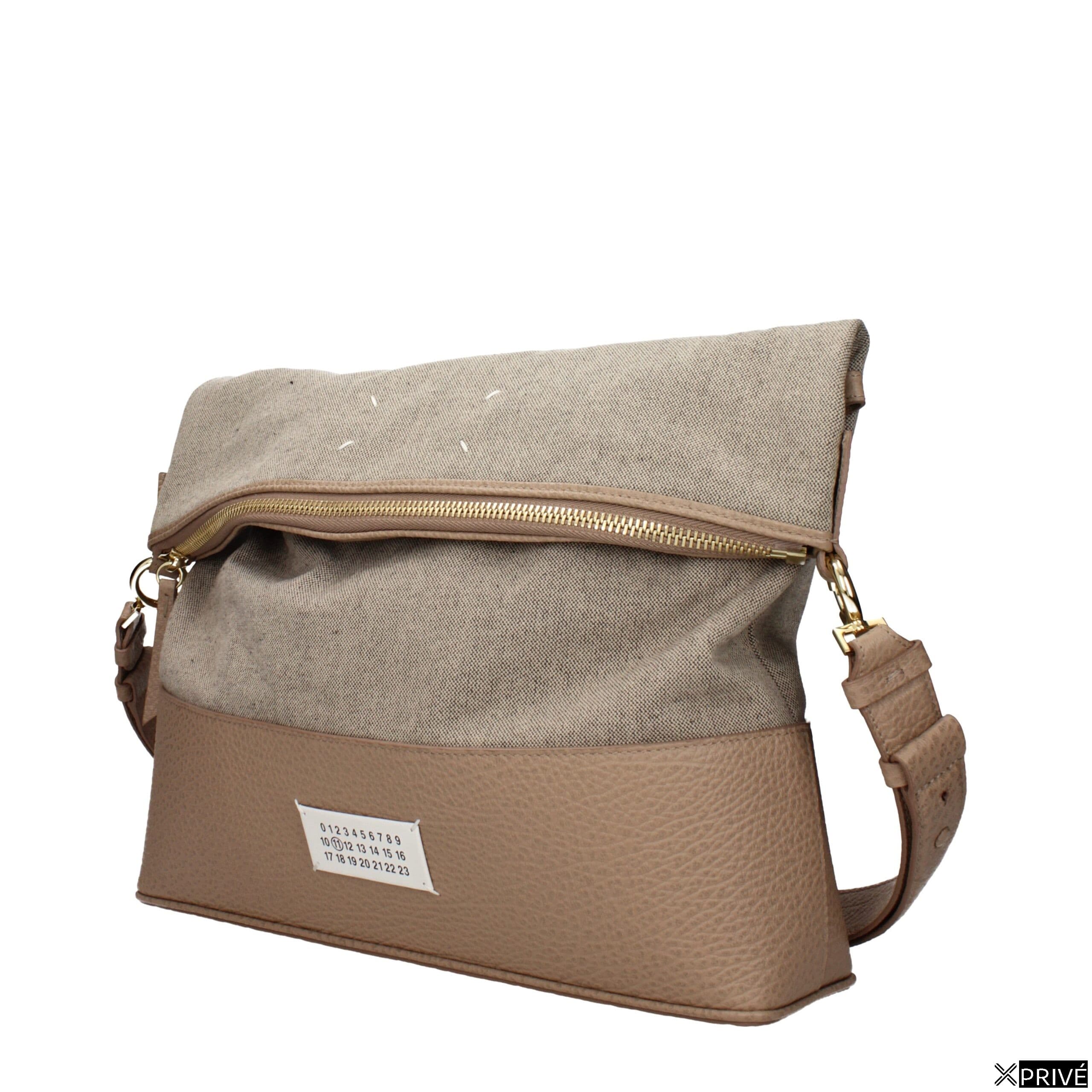 Sac bandoulière beige en Tissu — 2