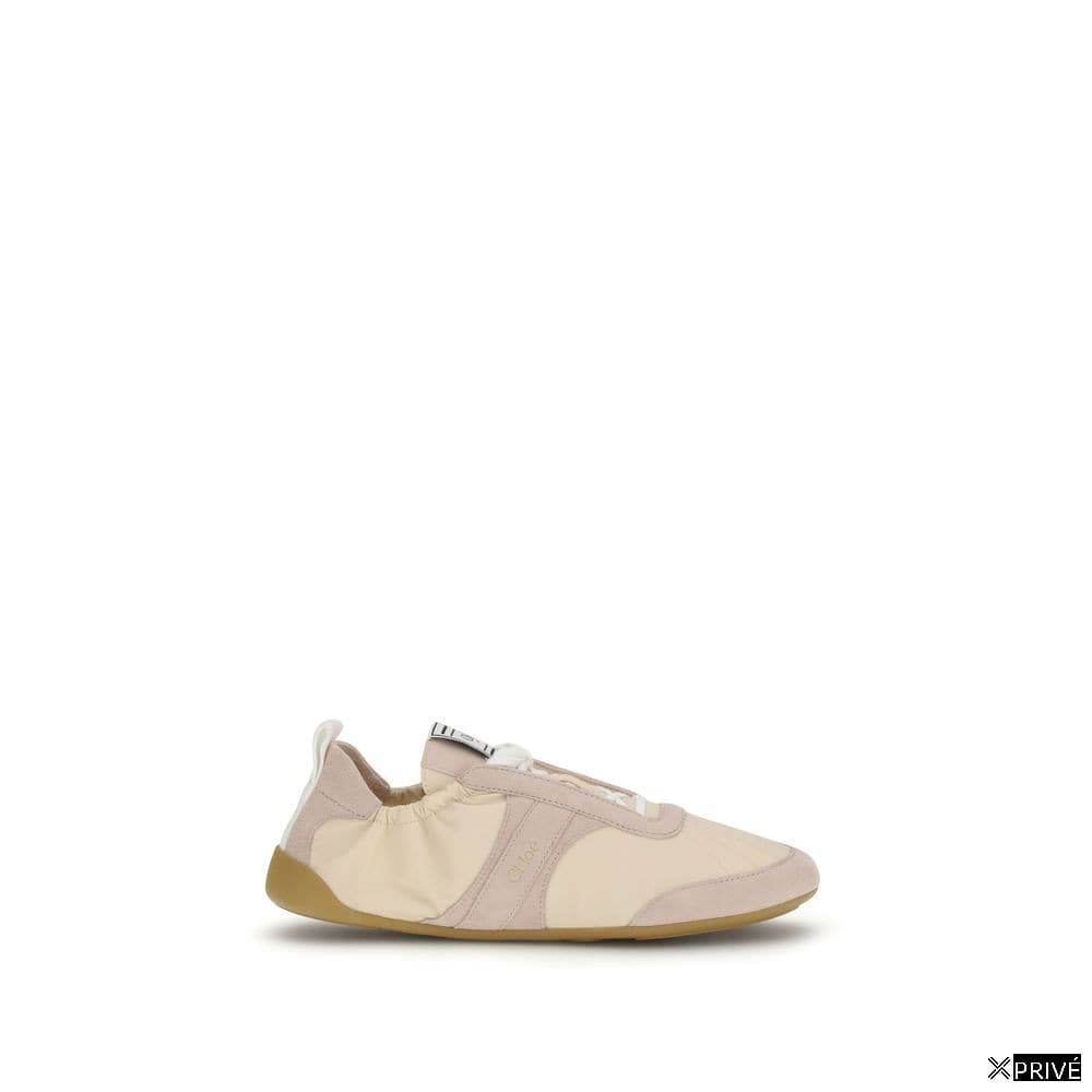 Chaussures de sport beiges en Nylon — 1
