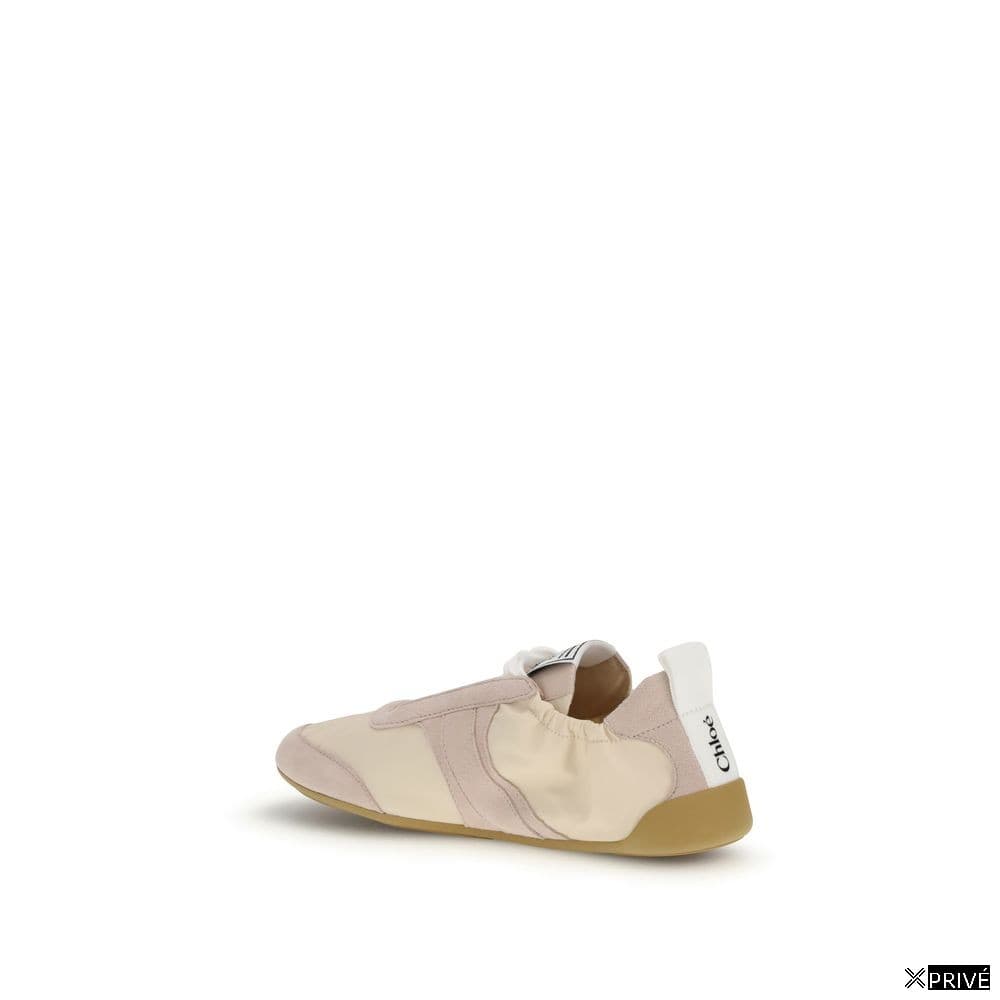 Chaussures de sport beiges en Nylon — 3
