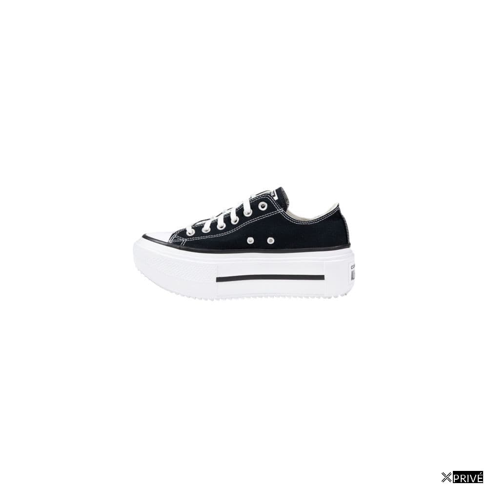 Chaussures de sport noir et blanc en Tissu — 3