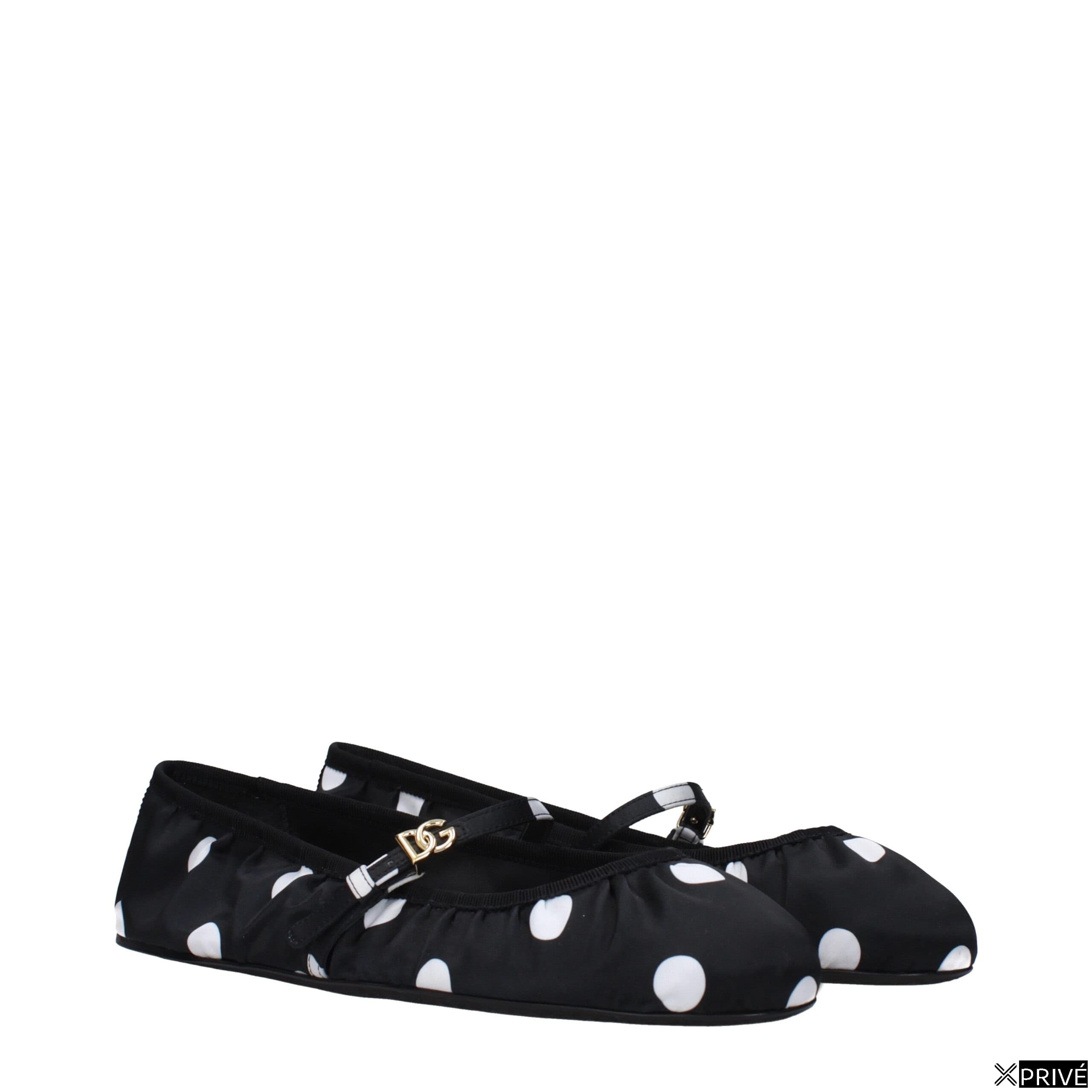 Chaussures plates noires en Tissu — 2