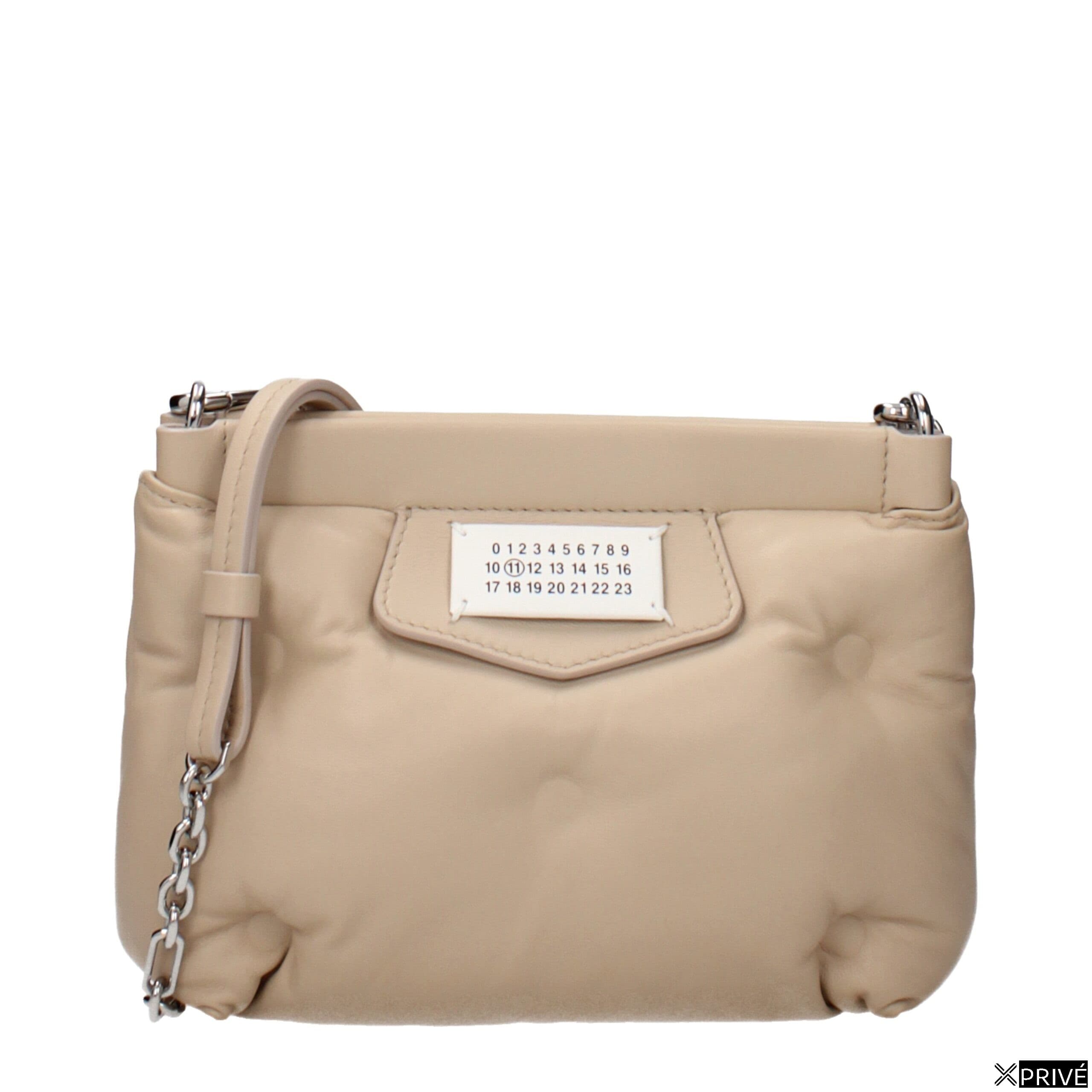 Sac porté croisé beige en Cuir — 1