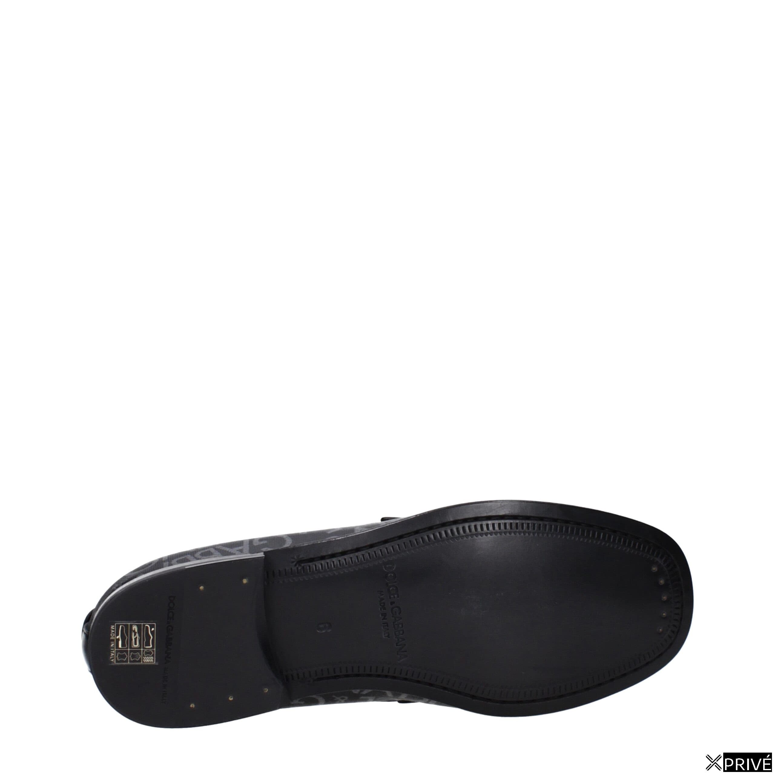 Mocassin noir en Tissu — 5