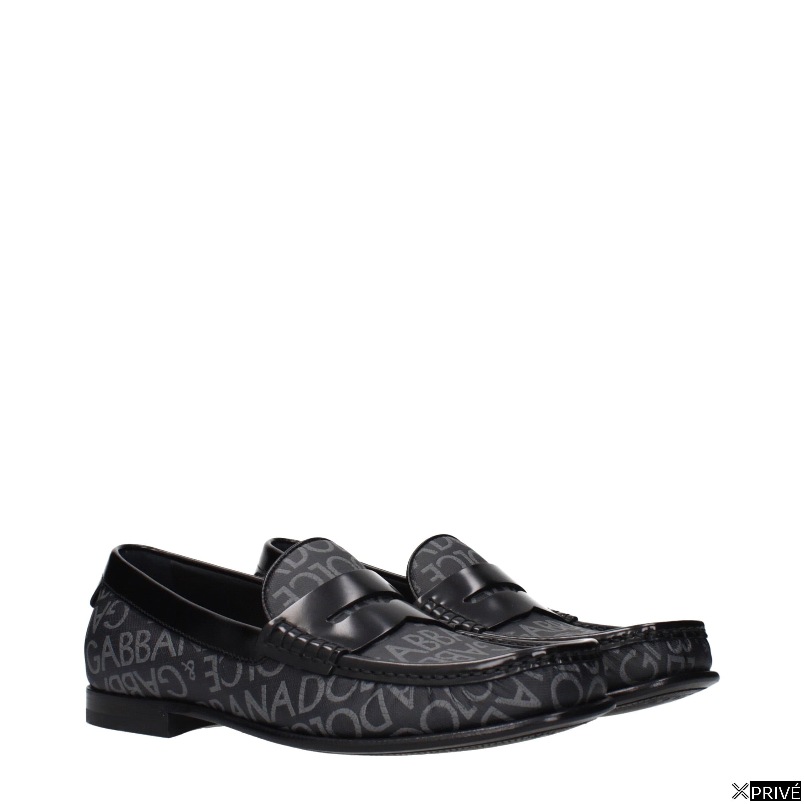 Mocassin noir en Tissu — 2