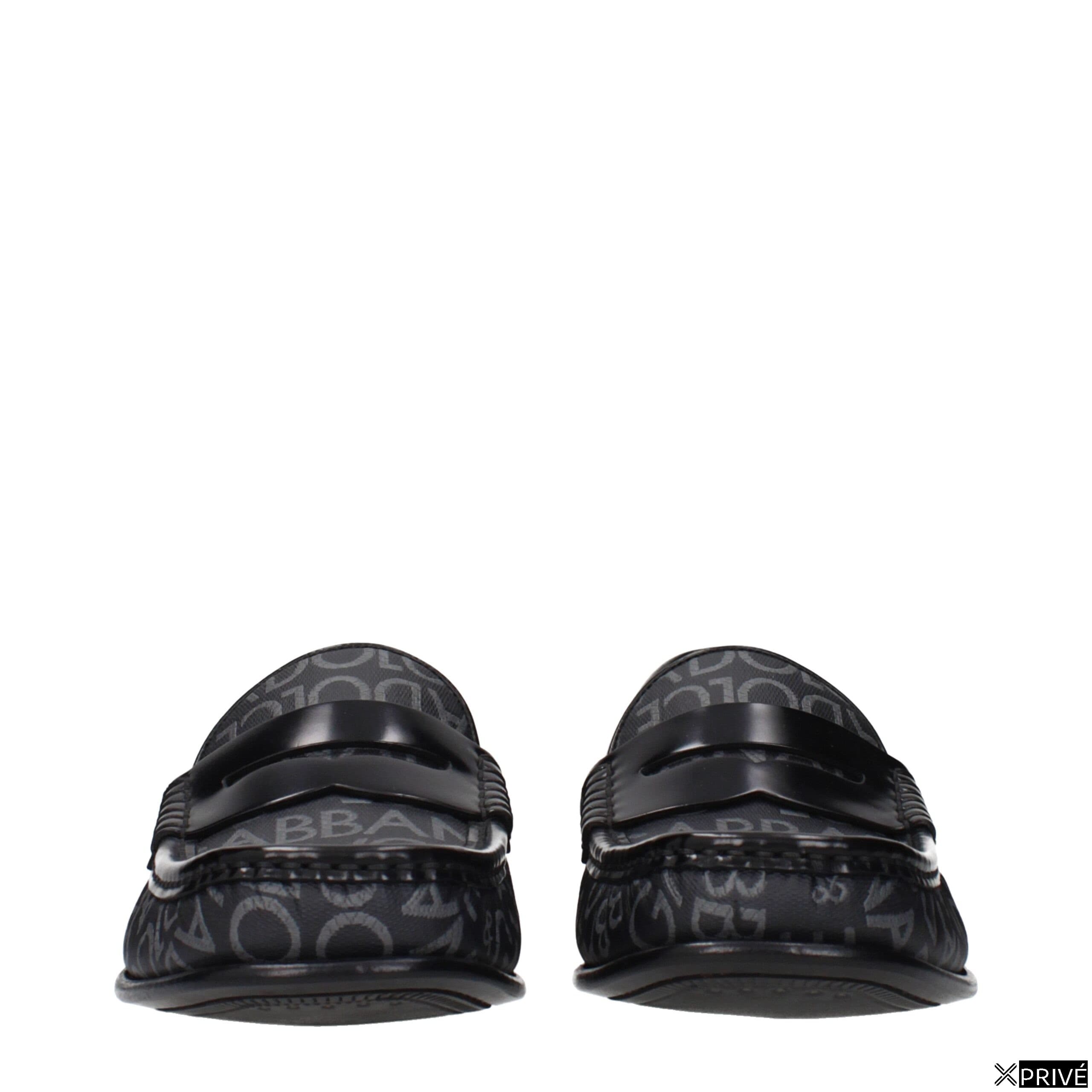 Mocassin noir en Tissu — 3
