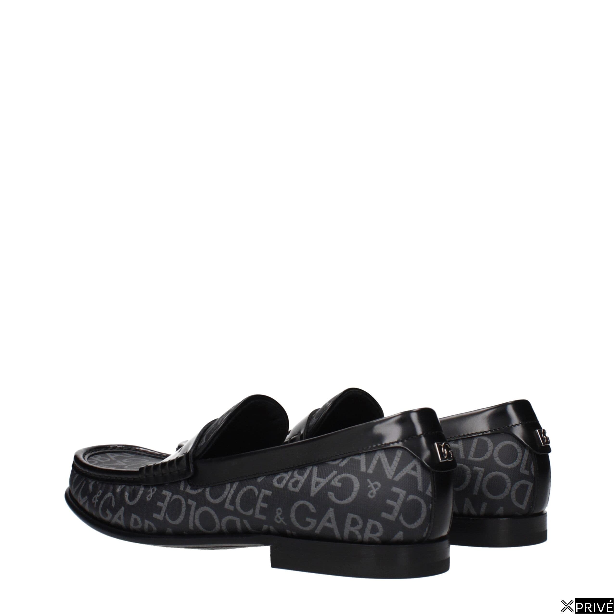 Mocassin noir en Tissu — 4