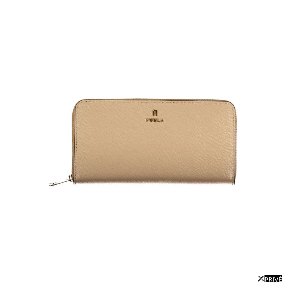 Portefeuille beige en Cuir — 1