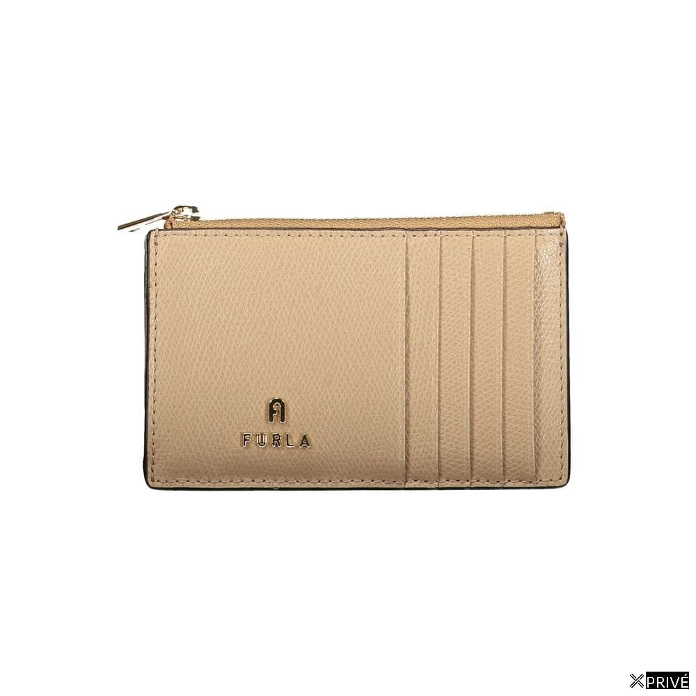 Portefeuille beige en Cuir — 1