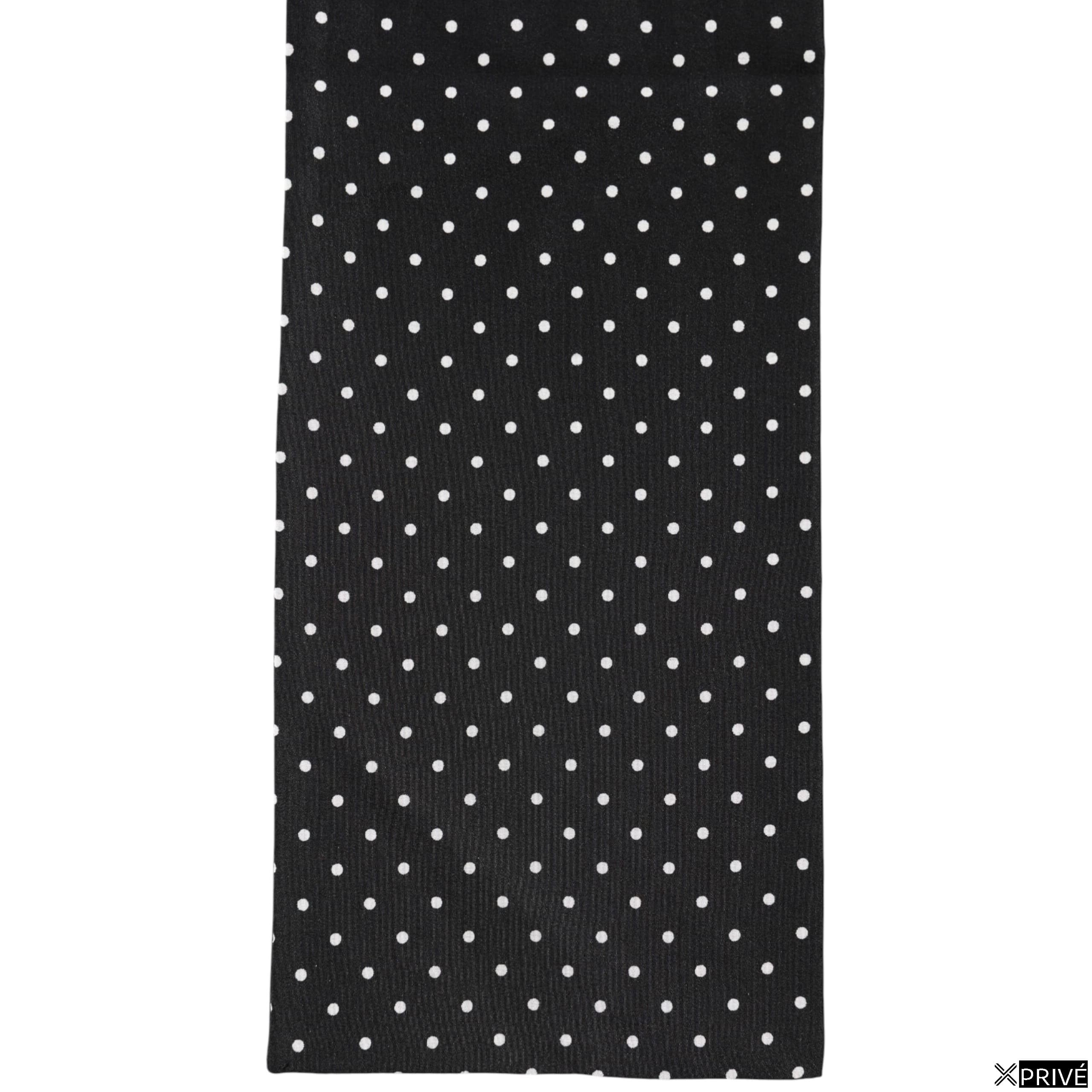 Écharpe noire à pois blancs — 4