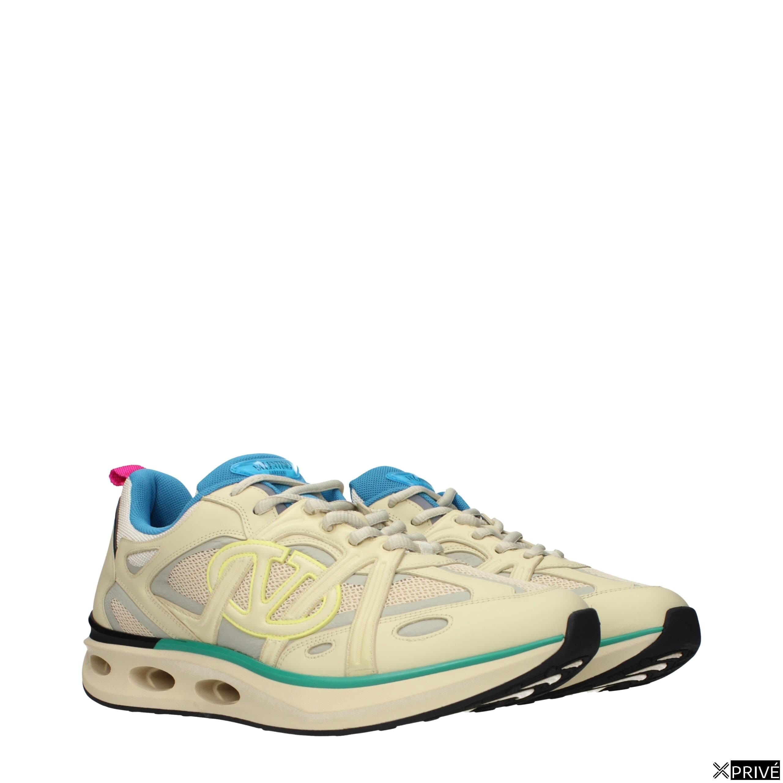 Chaussures de sport beiges en Tissu — 2