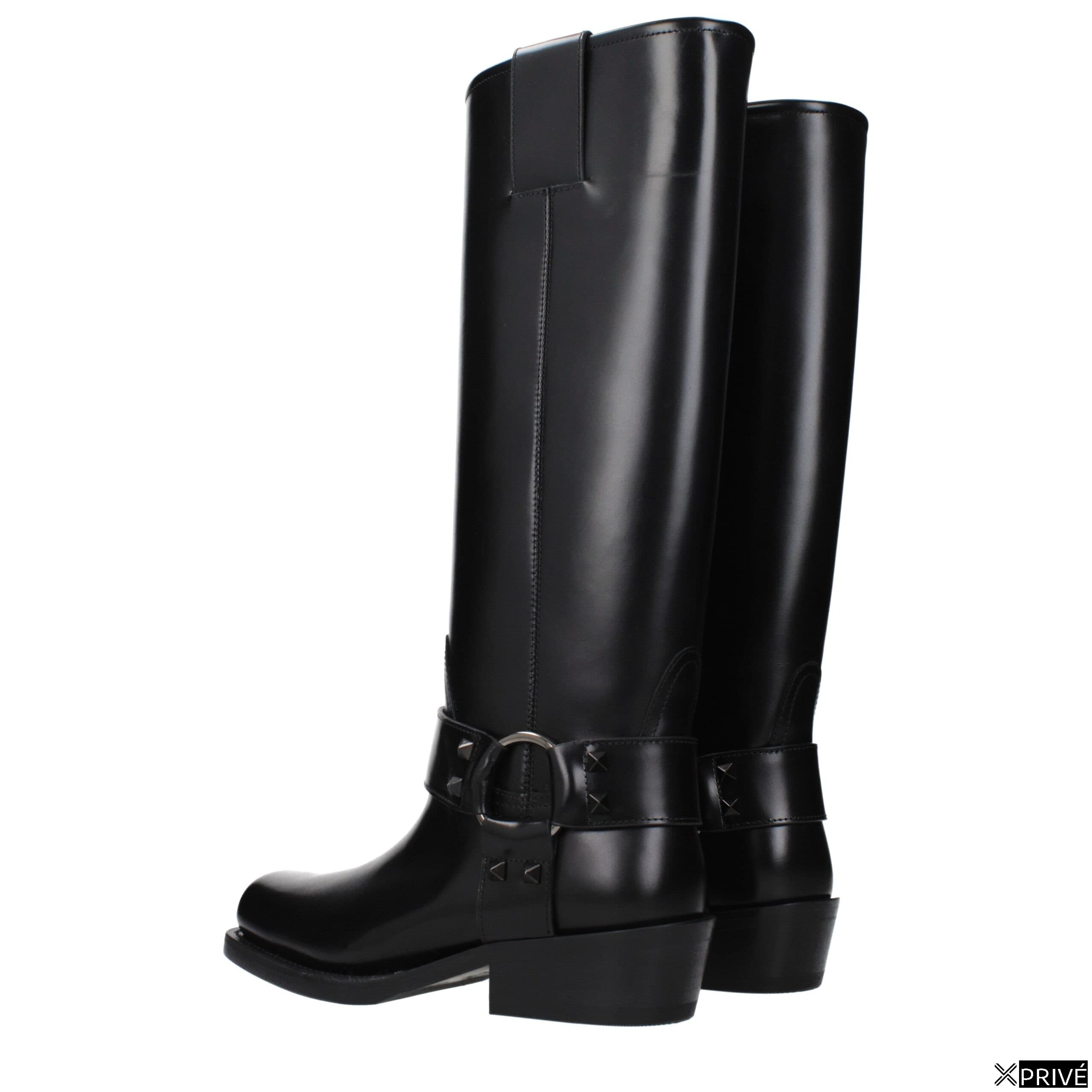 Bottes noires en Cuir — 4
