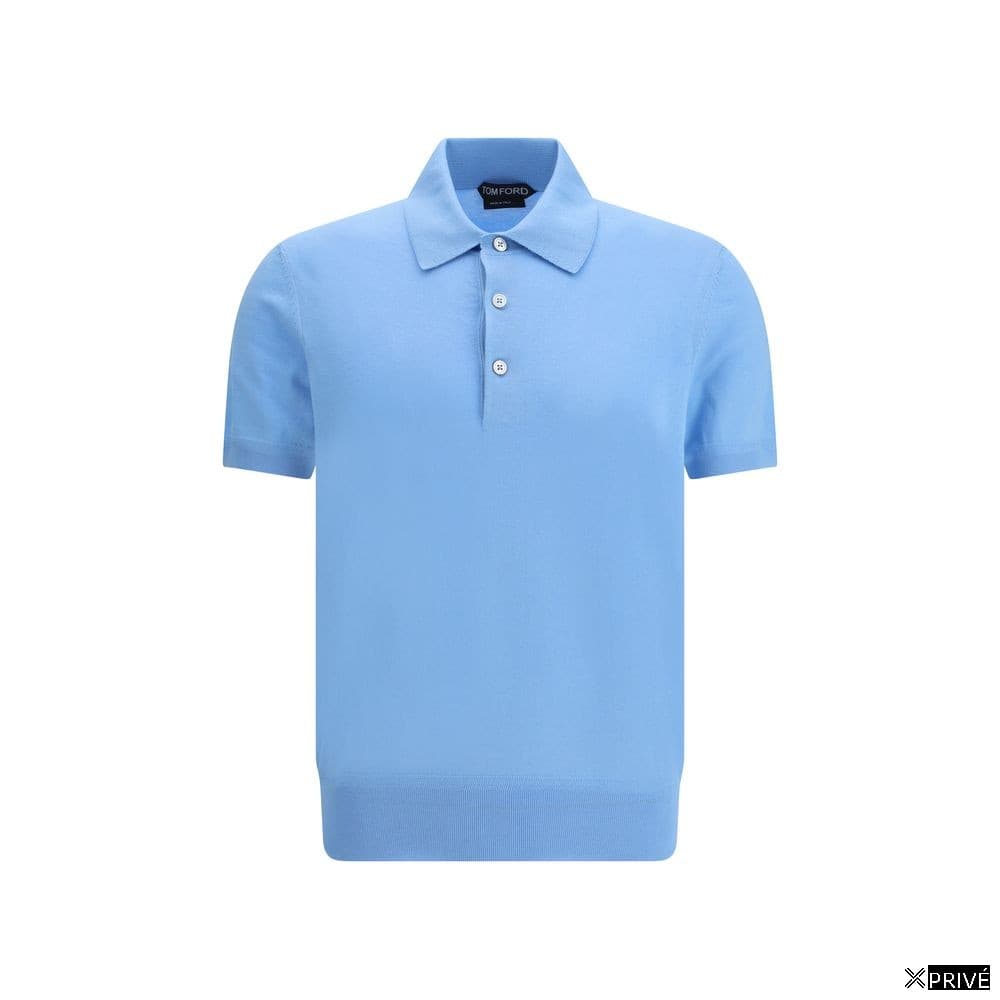 Polo bleu en Coton — 1