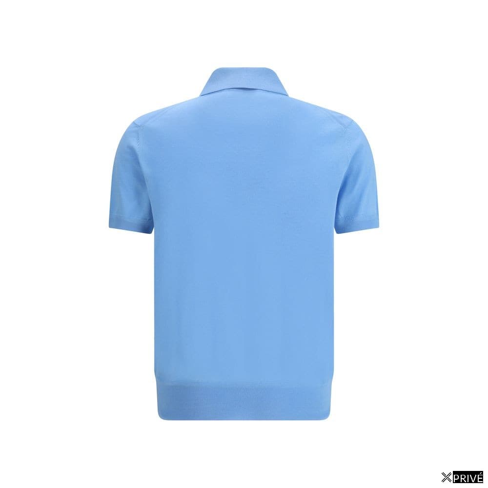 Polo bleu en Coton — 2