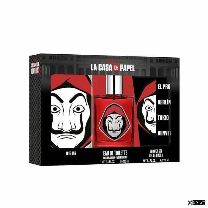 Netflix La Casa De Papel Eau De Toilette Vaporisateur 100ml Coffret 3 Produits